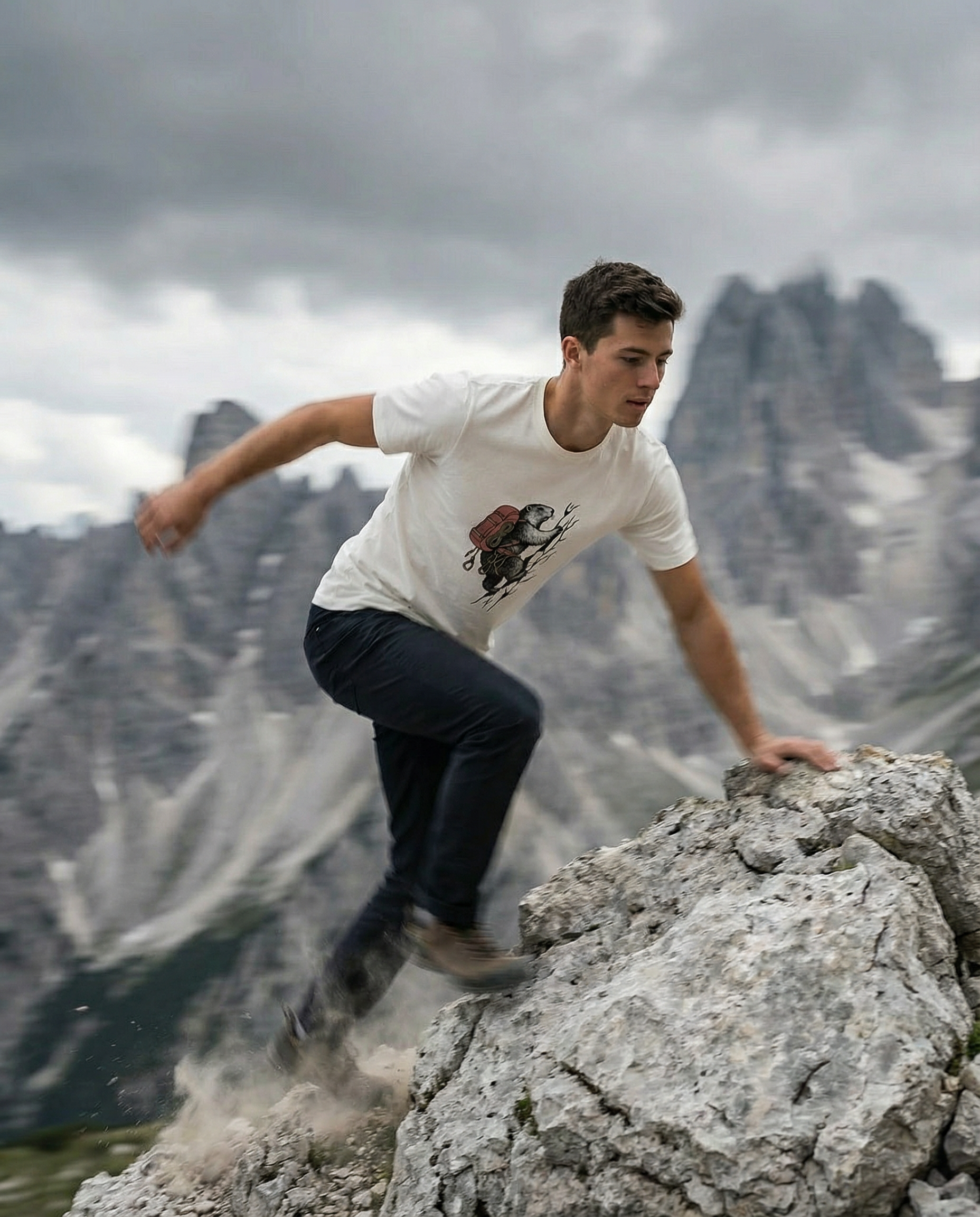 Kletter-Murmeltier – Herren Premium Organic Shirt