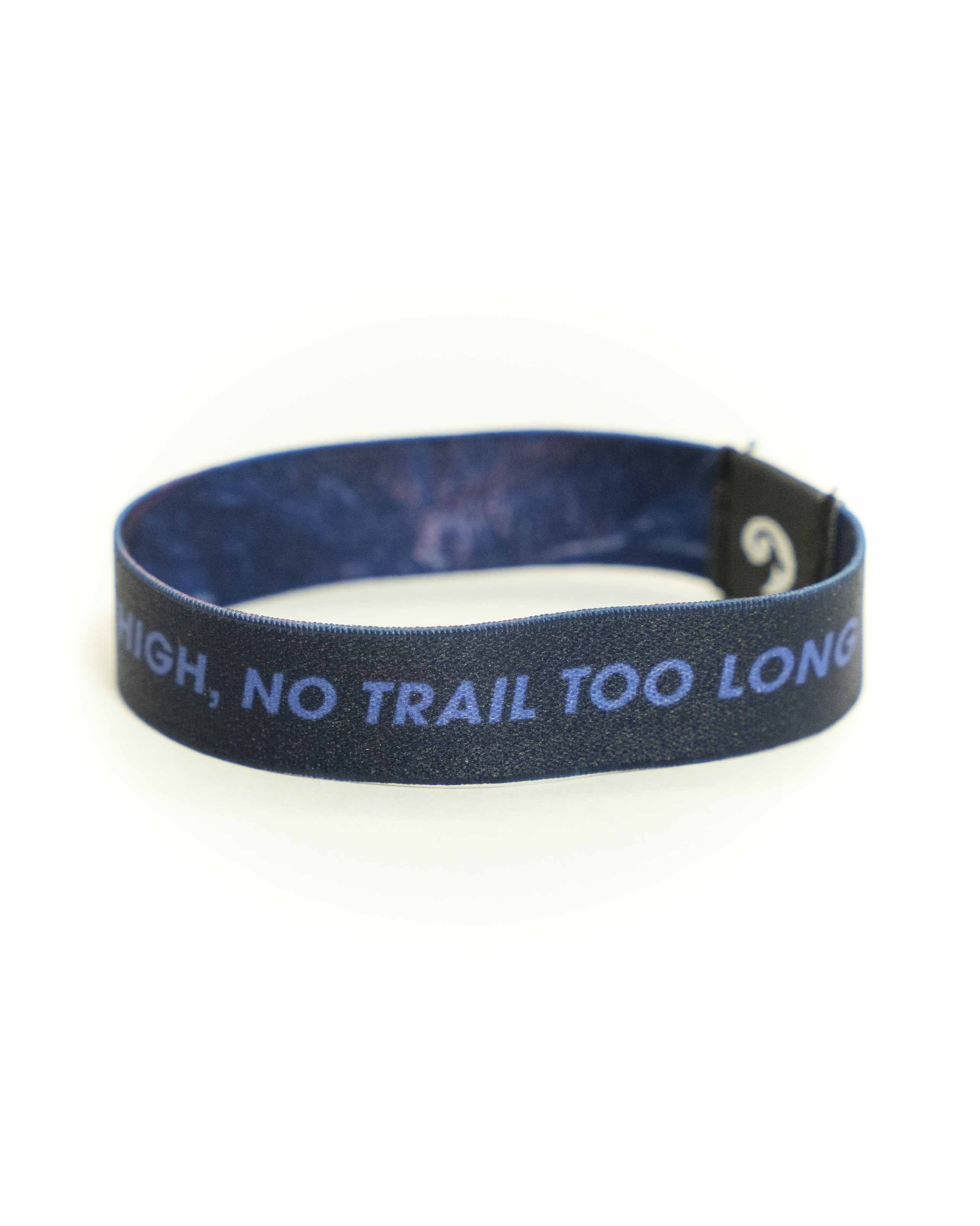 No mountain too high, no trail to long - Elastisches Armband