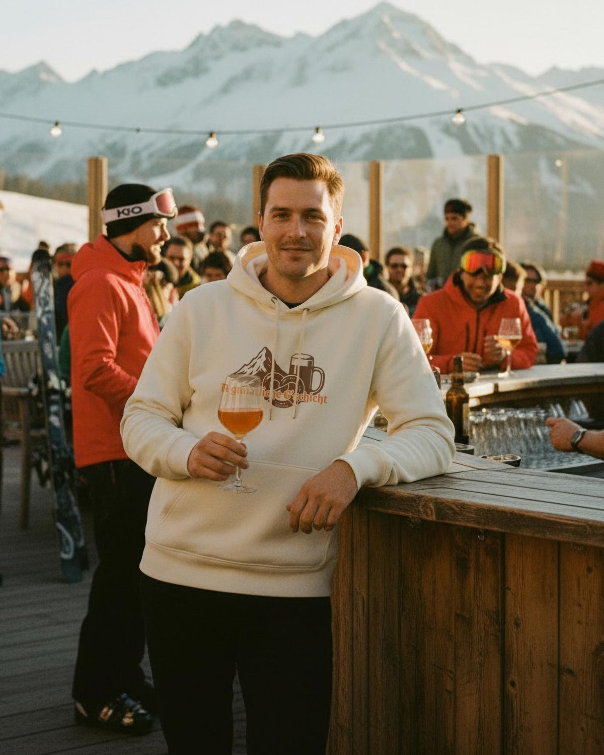 Gmiatliche Gschicht Unisex Bio Hoodie Lifestyle – Alpsland – Wandern, Bayern, Alpen, Humor