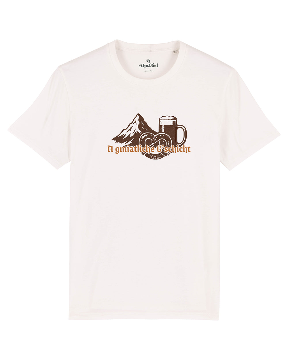 Gmiatliche Gschicht Herren Bio T-Shirt – Alpsland – Wandern, Bayern, Alpen, Humor