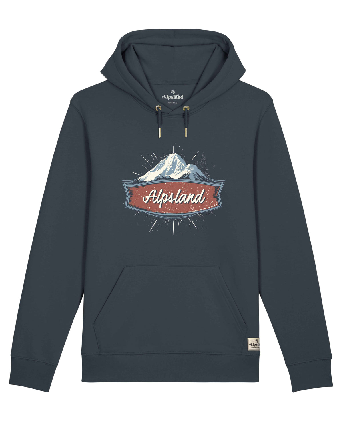 Alpsland Berg Flagge Unisex Bio Hoodie – Alpsland – Wandern, Berge, Alpen