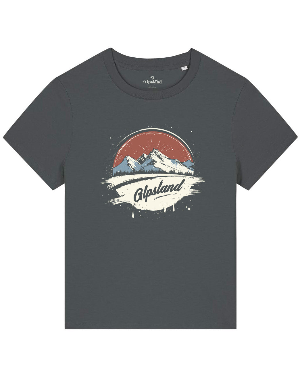 Alpsland Berg Kreis Damen Bio T-Shirt – Alpsland – Wandern, Berge, Alpen