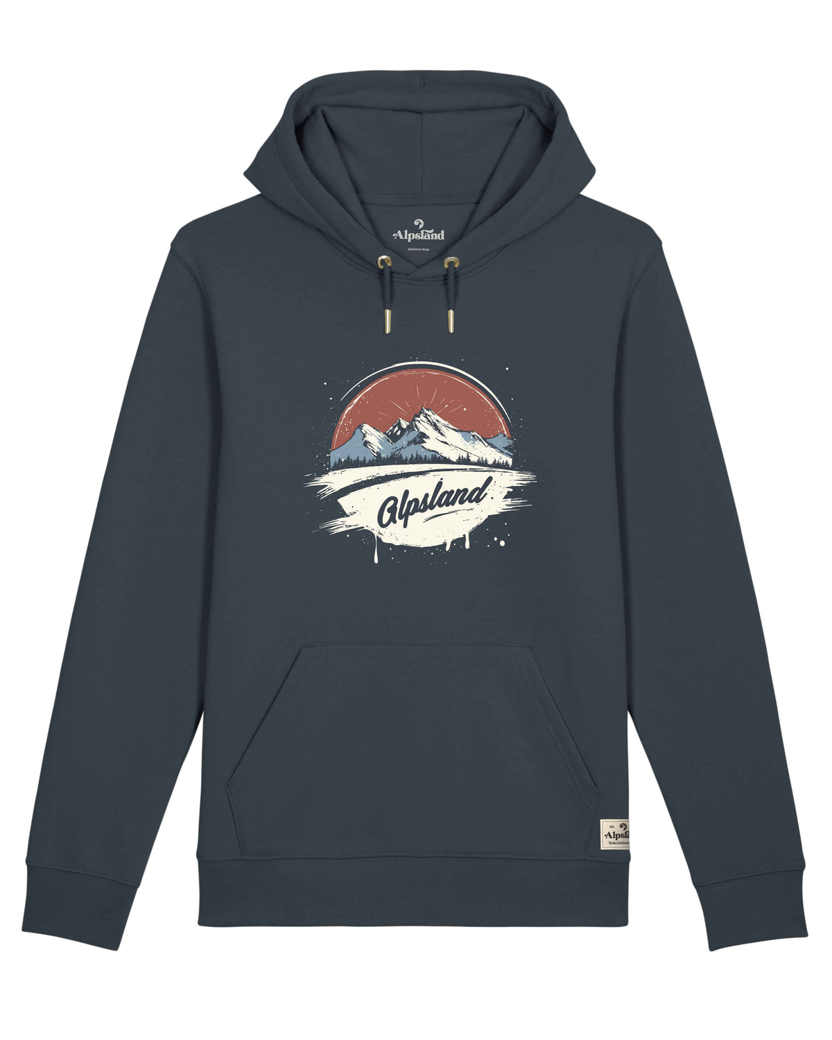 Alpsland Berg Kreis Unisex Bio Hoodie – Alpsland – Wandern, Berge, Alpen