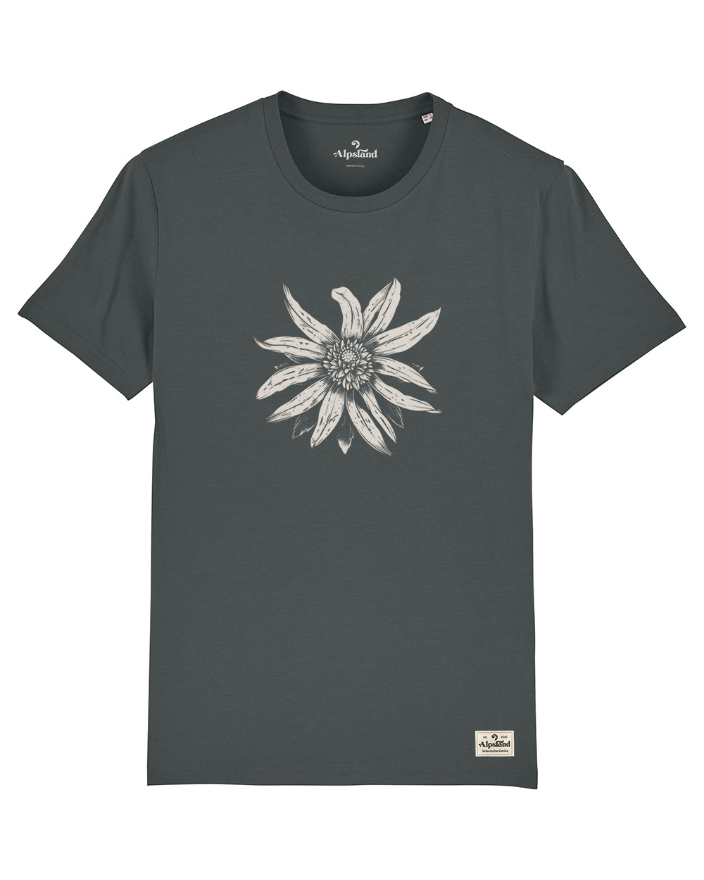 Edelweiß Herren Bio T-Shirt – Alpsland – Wandern, Edelweiß, Alpen, Blumen