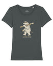 Bär mit Ski - Damen Premium Organic Shirt