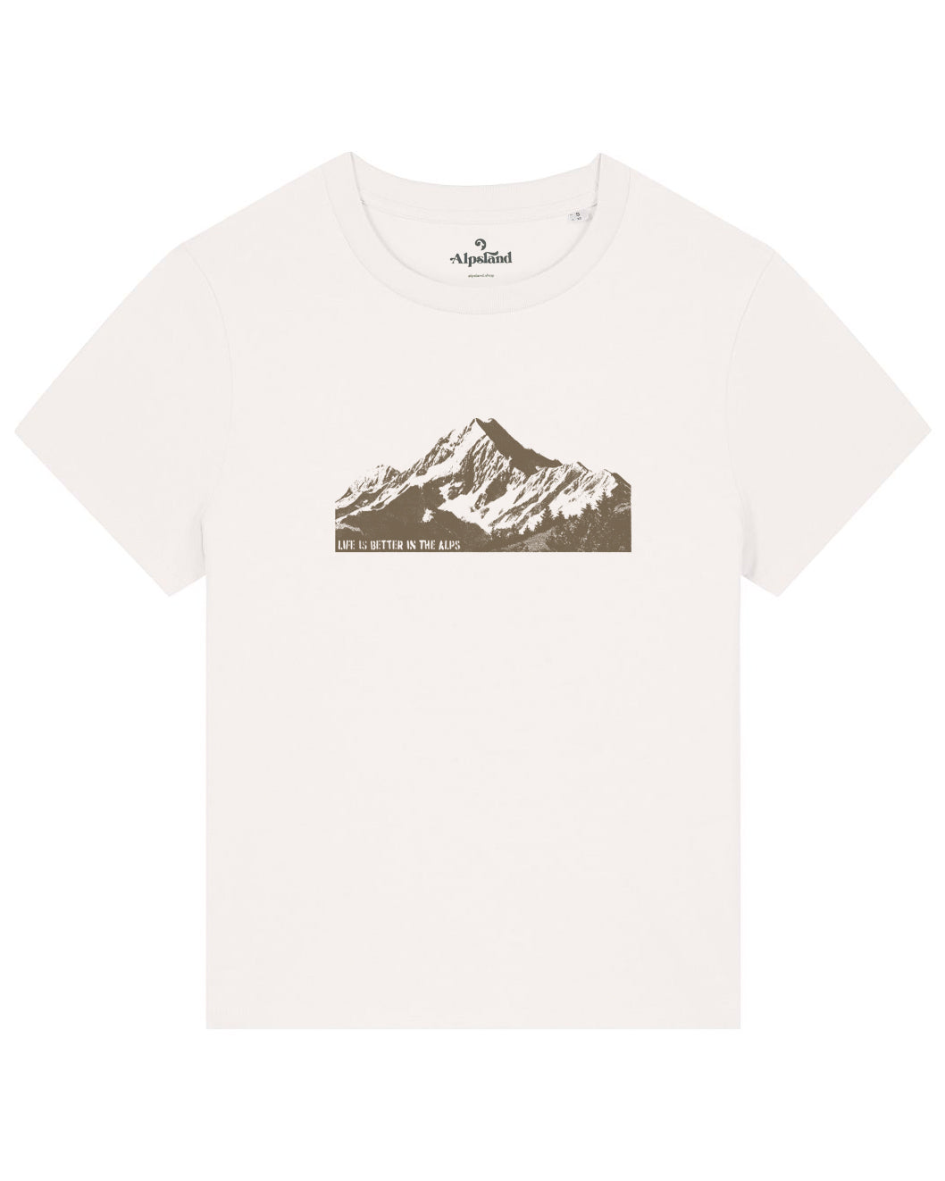 Bergsilhouette Alpen Damen Bio T-Shirt – Alpsland – Wandern, Berge, Silhouette, Alpen