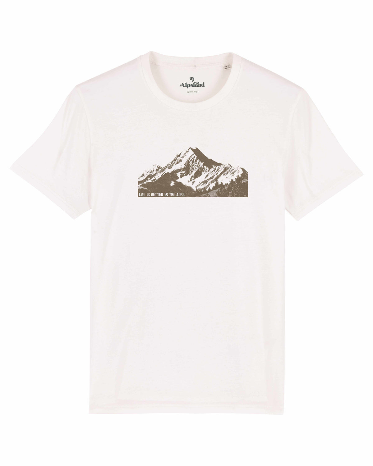 Bergsilhouette Alpen Herren Bio T-Shirt – Alpsland – Wandern, Berge, Silhouette, Alpen
