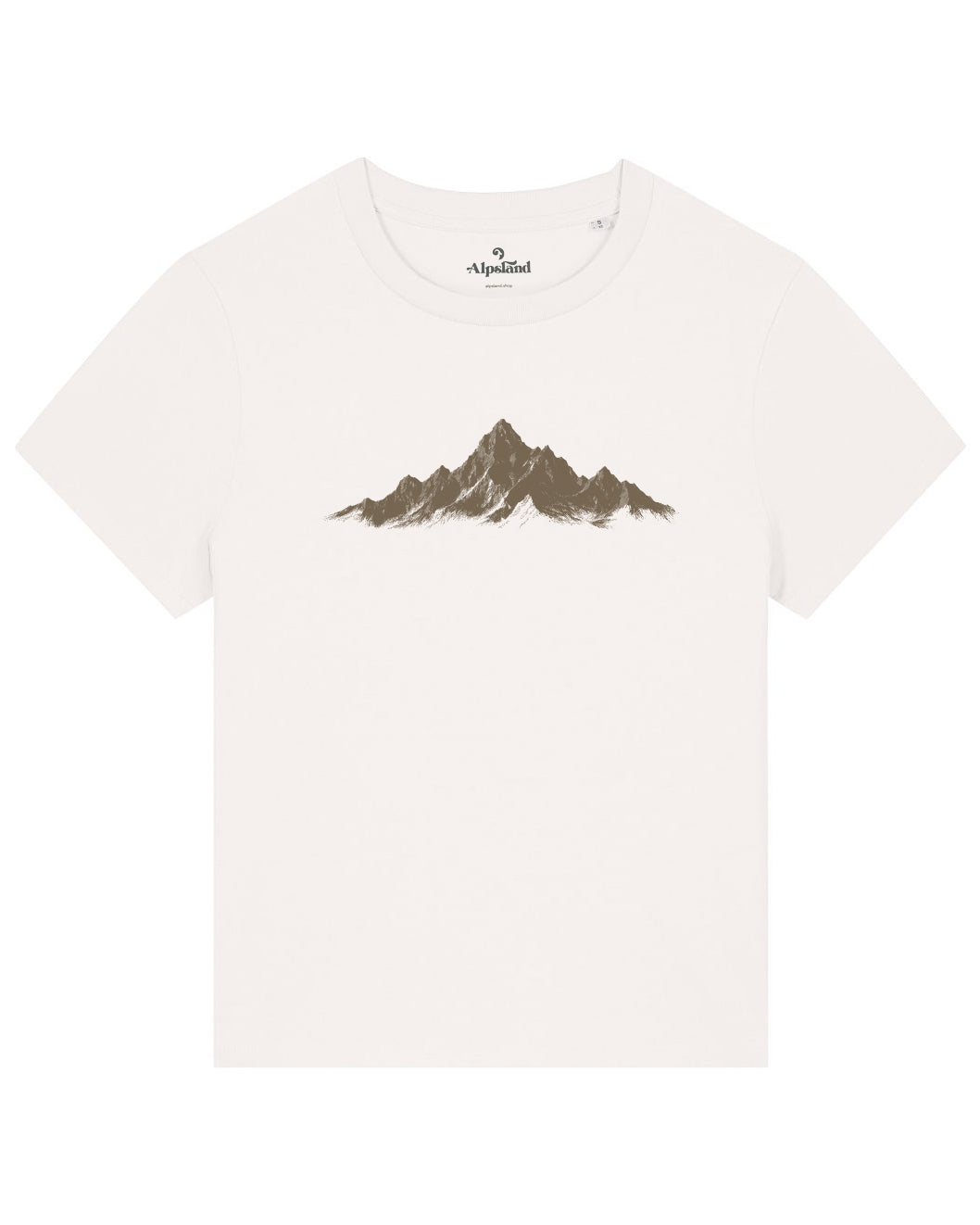 Alpenpanorama Damen Bio T-Shirt – Alpsland – Wandern, Berge, Panorama, Alpen