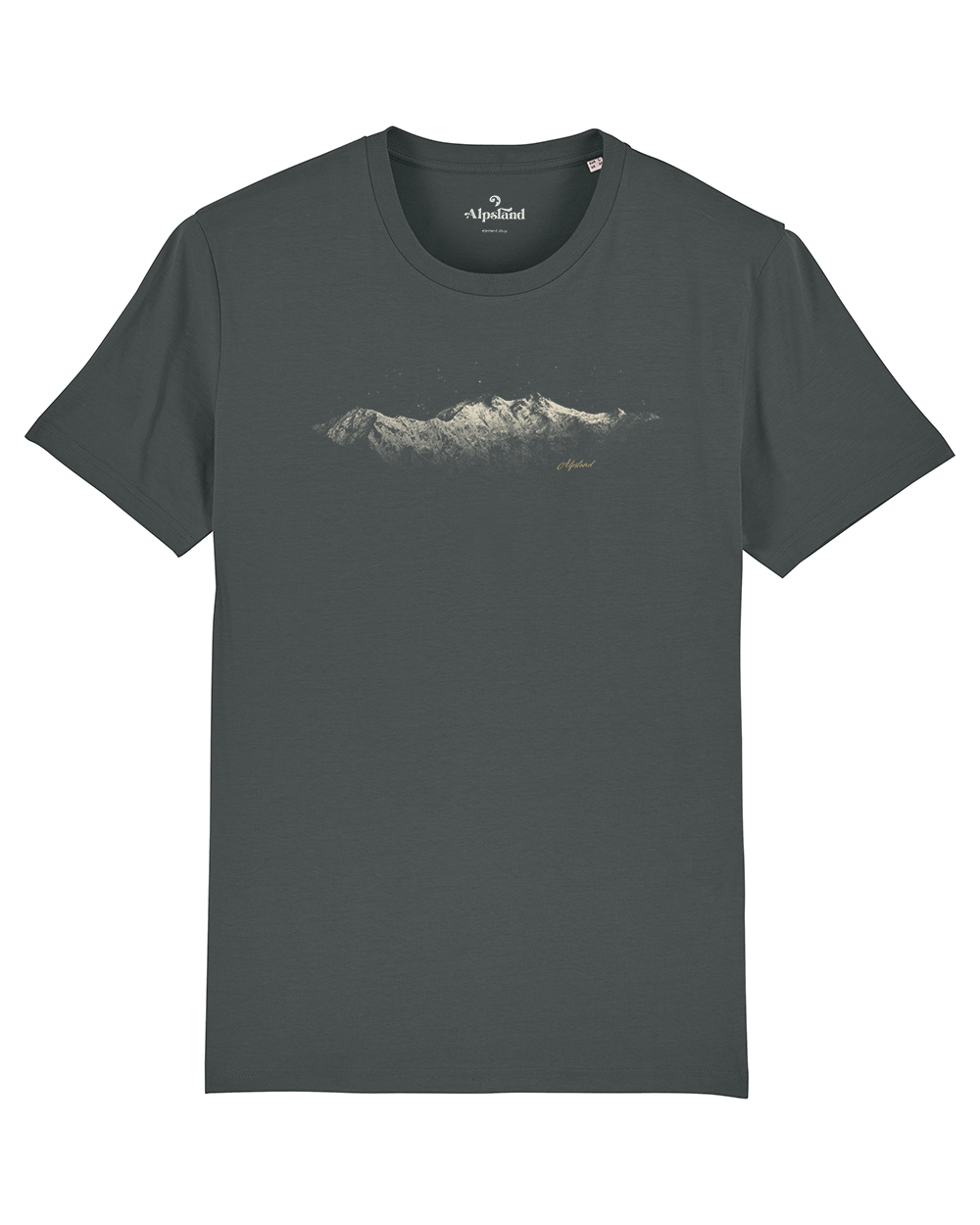 Berg bei Nacht Herren Bio T-Shirt – Alpsland – Wandern, Berge, Nacht, Alpen