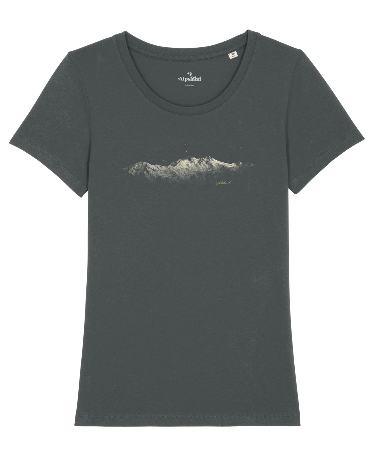 Berg bei Nacht Damen Bio T-Shirt – Alpsland – Wandern, Berge, Nacht, Alpen