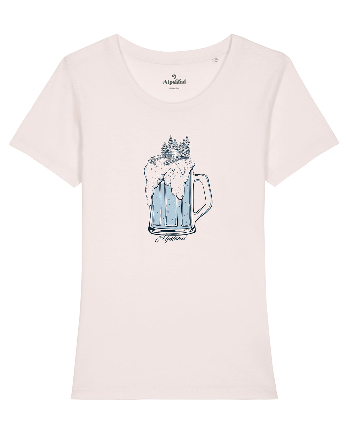 Bier mit Skihütte Damen Bio T-Shirt – Alpsland – Skifahren, Winter, Bier, Hütte