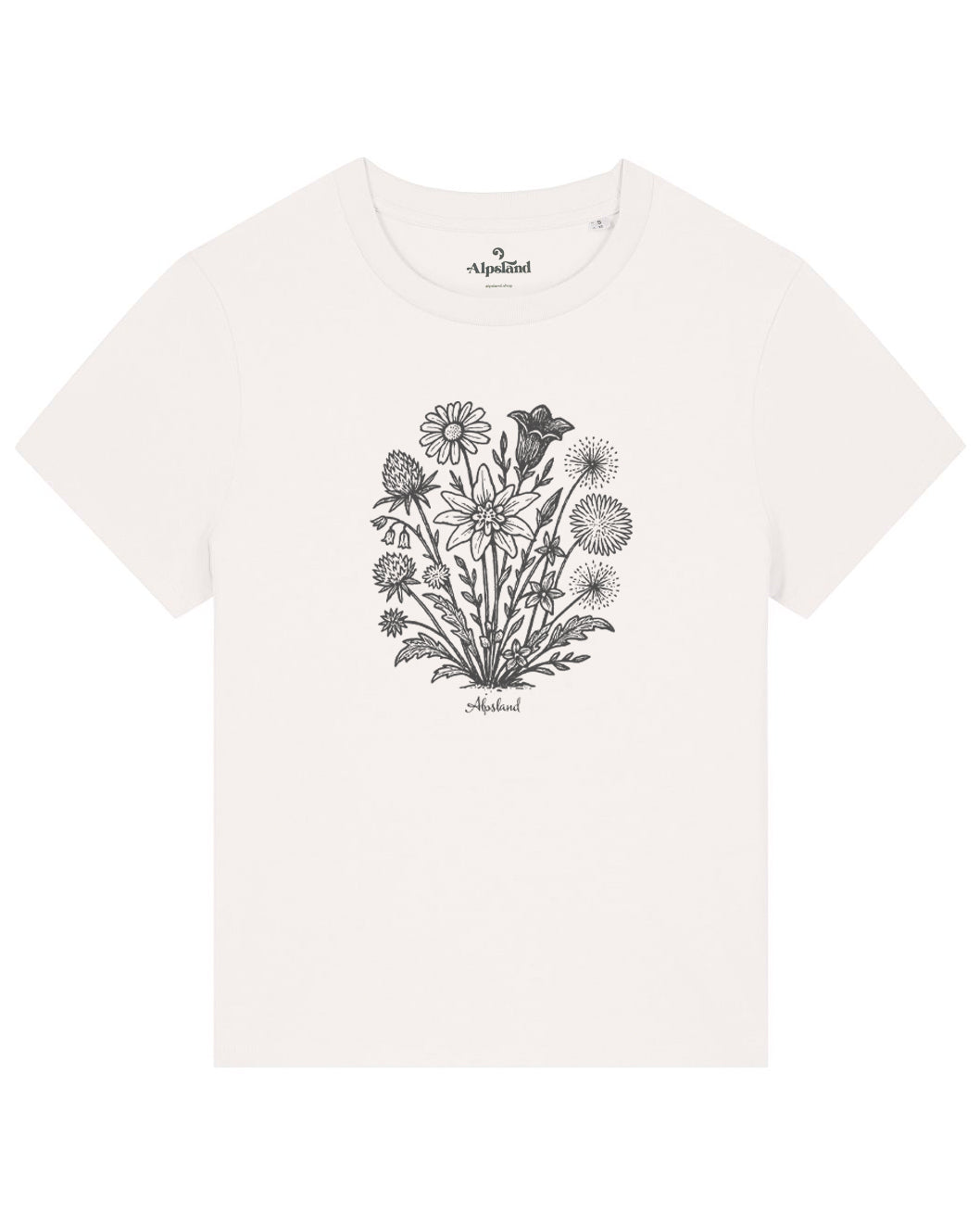 Alpenblumen Bouquet Damen Bio T-Shirt – Alpsland – Wandern, Alpenblumen, Alpen