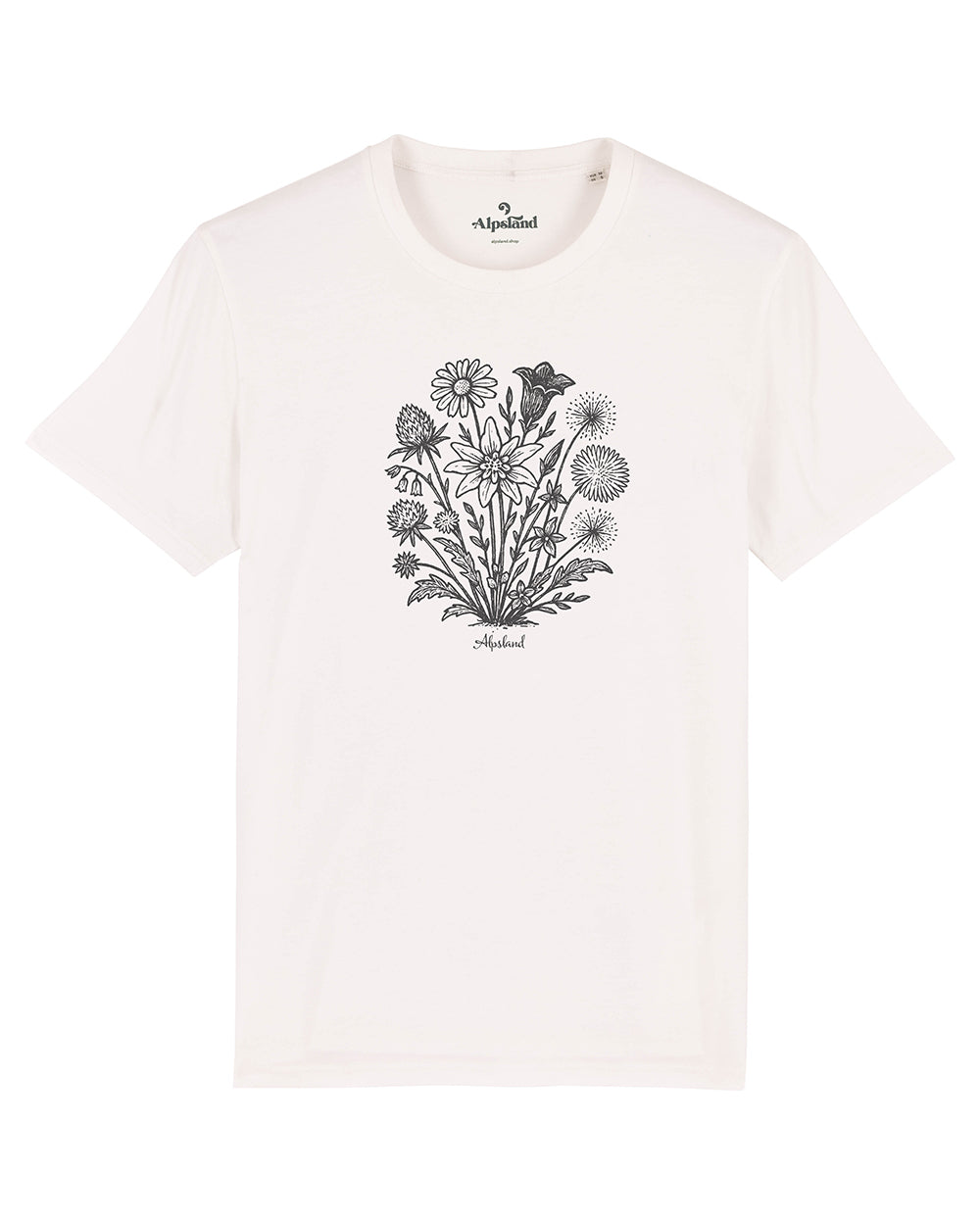 Alpenblumen Bouquet Herren Bio T-Shirt – Alpsland – Wandern, Alpenblumen, Alpen