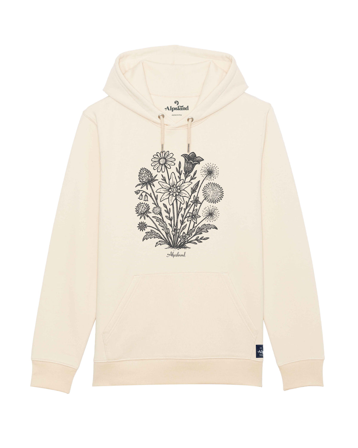Alpenblumen Bouquet Unisex Hoodie – Alpsland – Wandern, Alpenblumen, Alpen, Natur