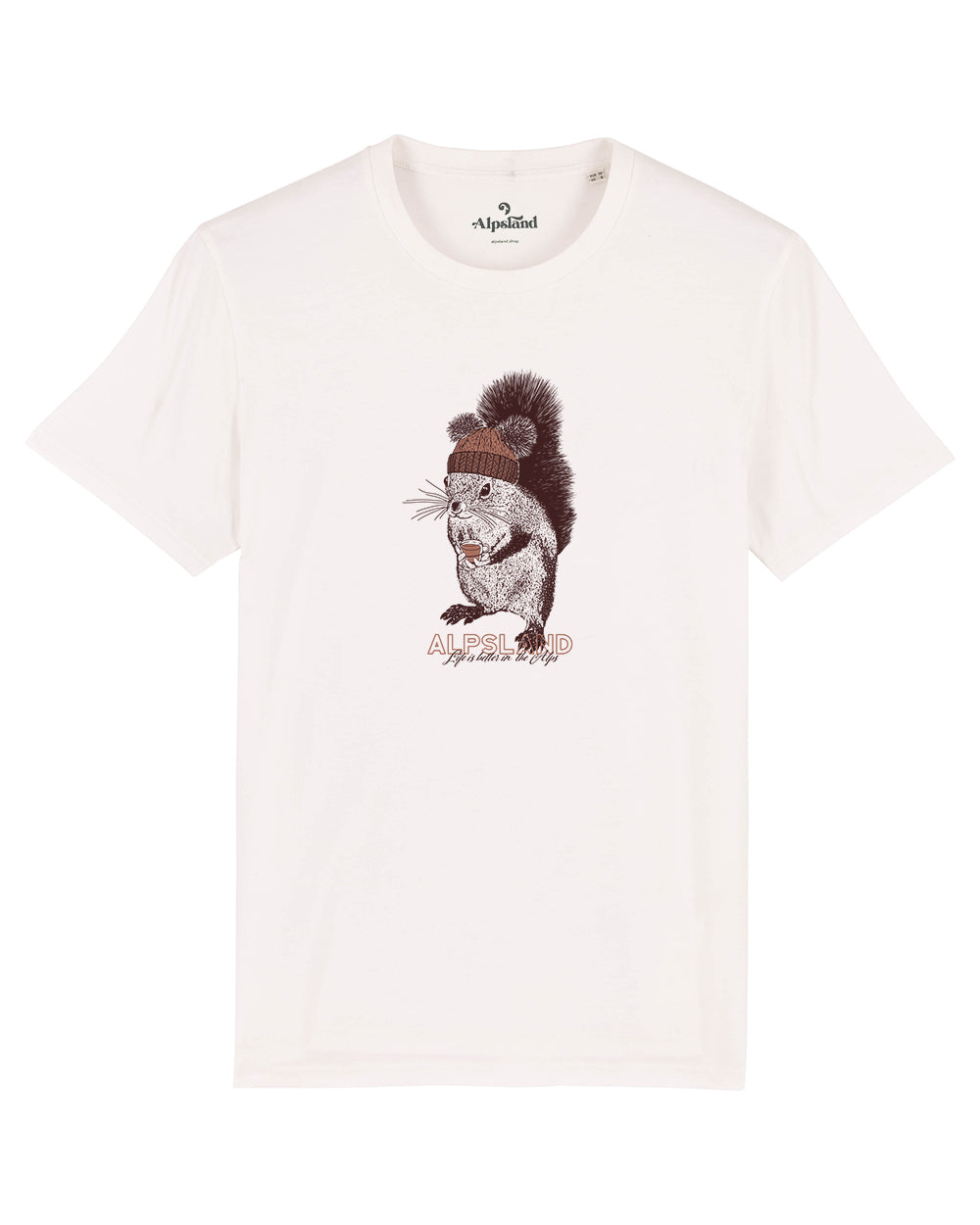 Eichhörnchen Herren Bio T-Shirt – Alpsland – Wandern, Eichhörnchen, Natur, Alpen