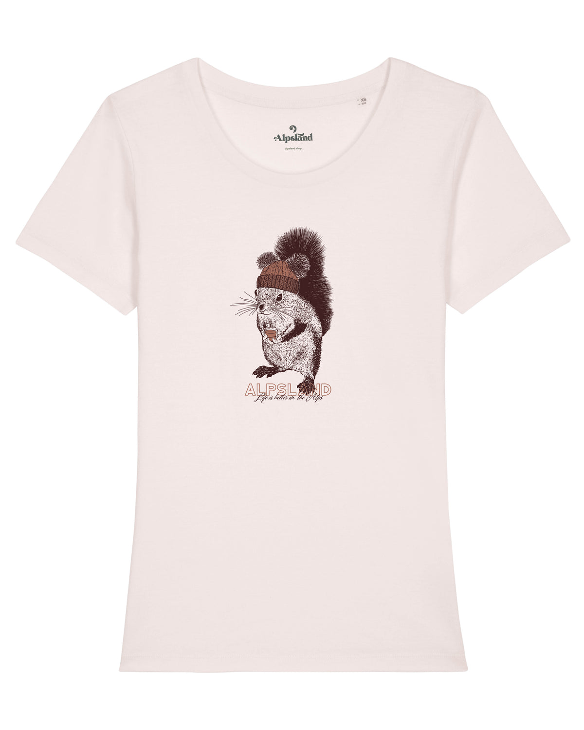 Eichhörnchen Damen Bio T-Shirt – Alpsland – Wandern, Eichhörnchen, Natur, Alpen