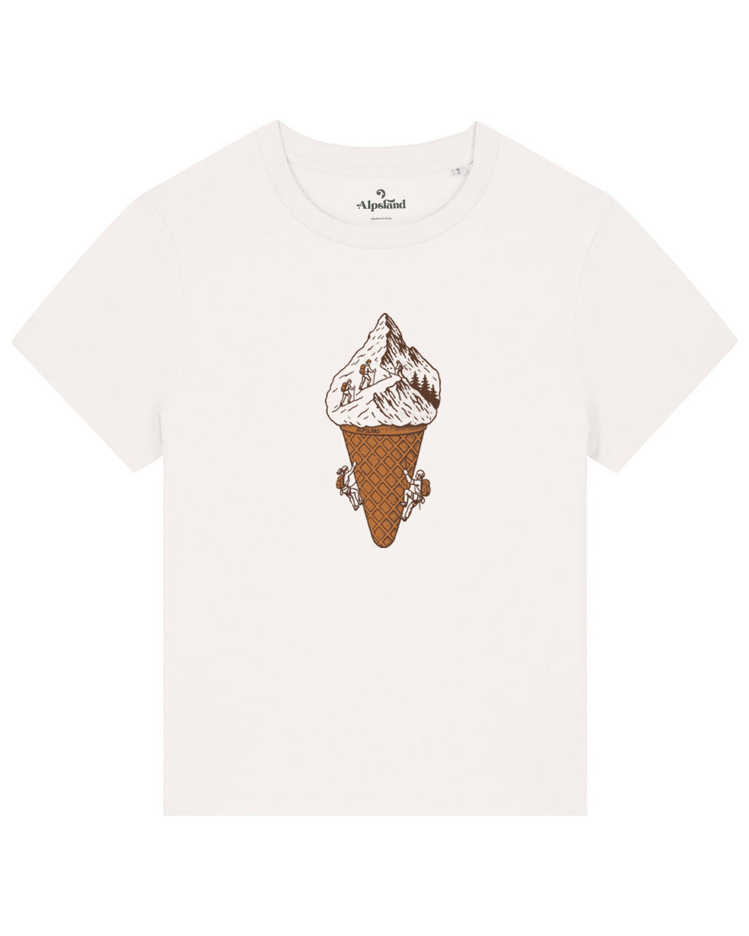 Berg-Eiscreme Damen Bio T-Shirt – Alpsland – Wandern, Berge, Alpen, Sommer