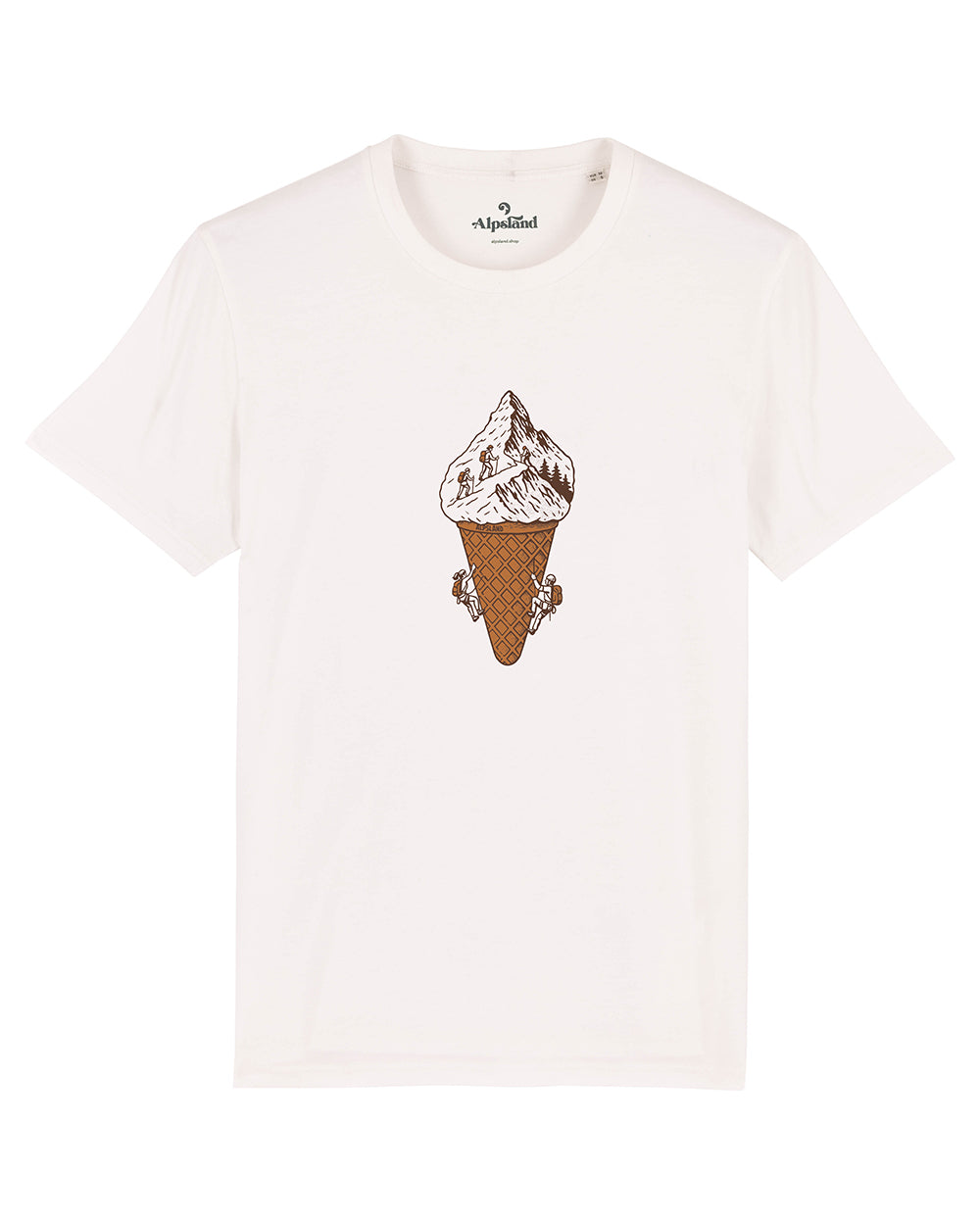 Berg-Eiscreme Herren Bio T-Shirt – Alpsland – Wandern, Berge, Alpen, Sommer