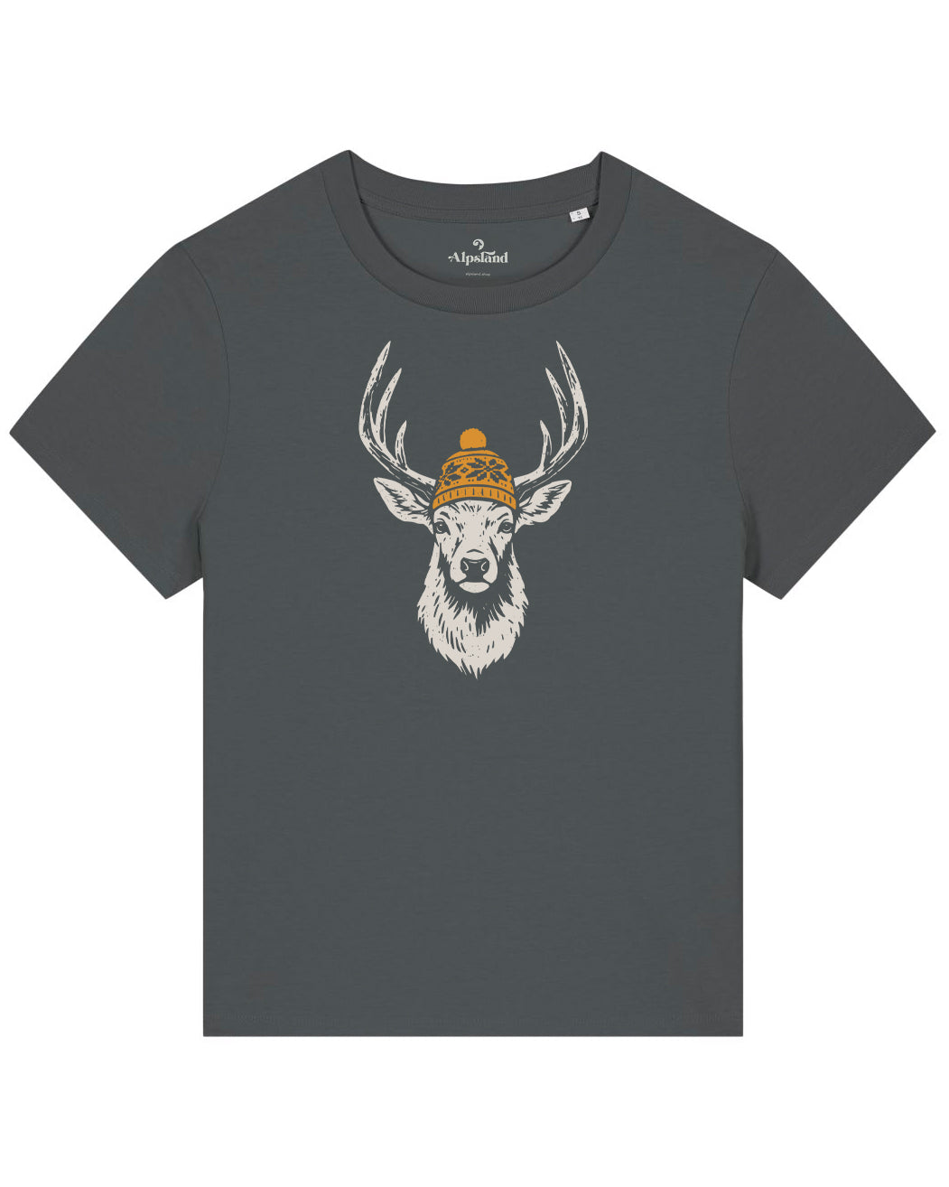 Alpenhirsch Deluxe Damen Bio T-Shirt – Alpsland – Wandern, Hirsch, Berge, Alpen