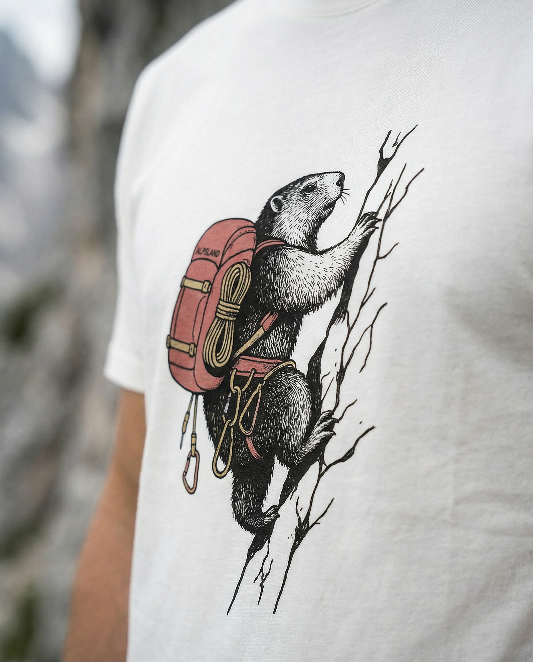 Kletter-Murmeltier – Herren Premium Organic Shirt