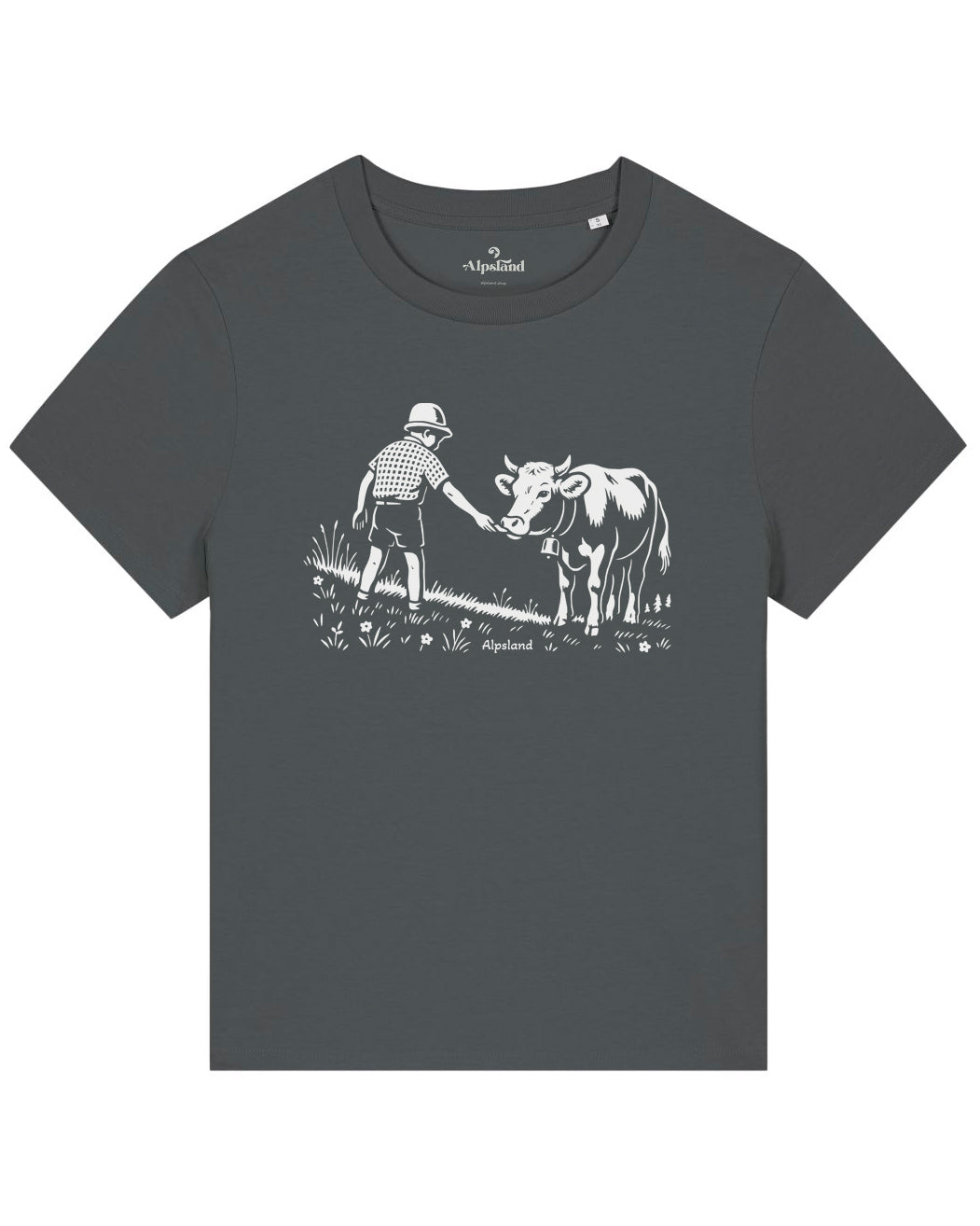 Freundschaft mit Kuh Damen Bio T-Shirt – Alpsland – Wandern, Kuh, Alpen, Alm