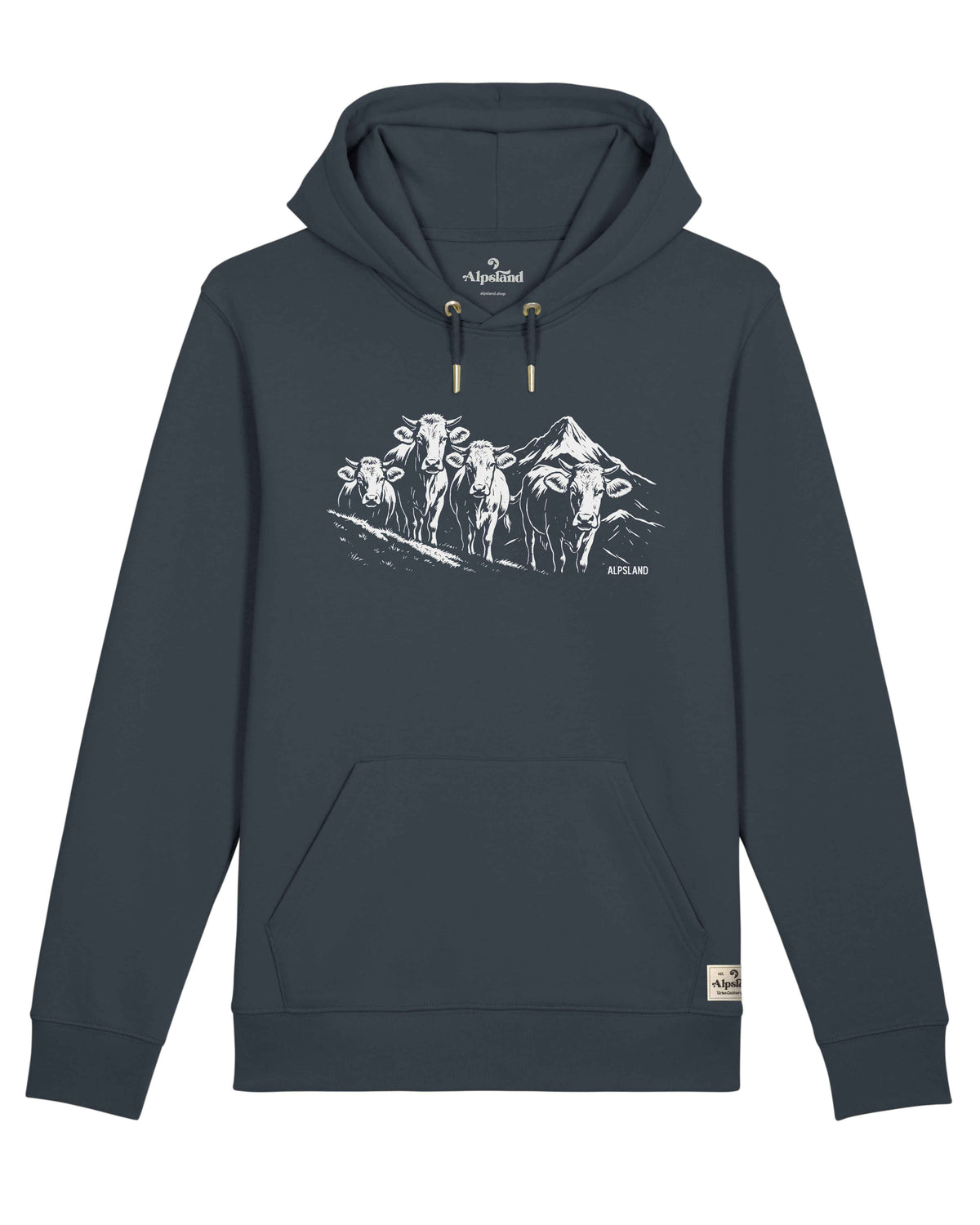 Kuhparade Unisex Hoodie – Alpsland – Wandern, Kuh, Alpen, Alm