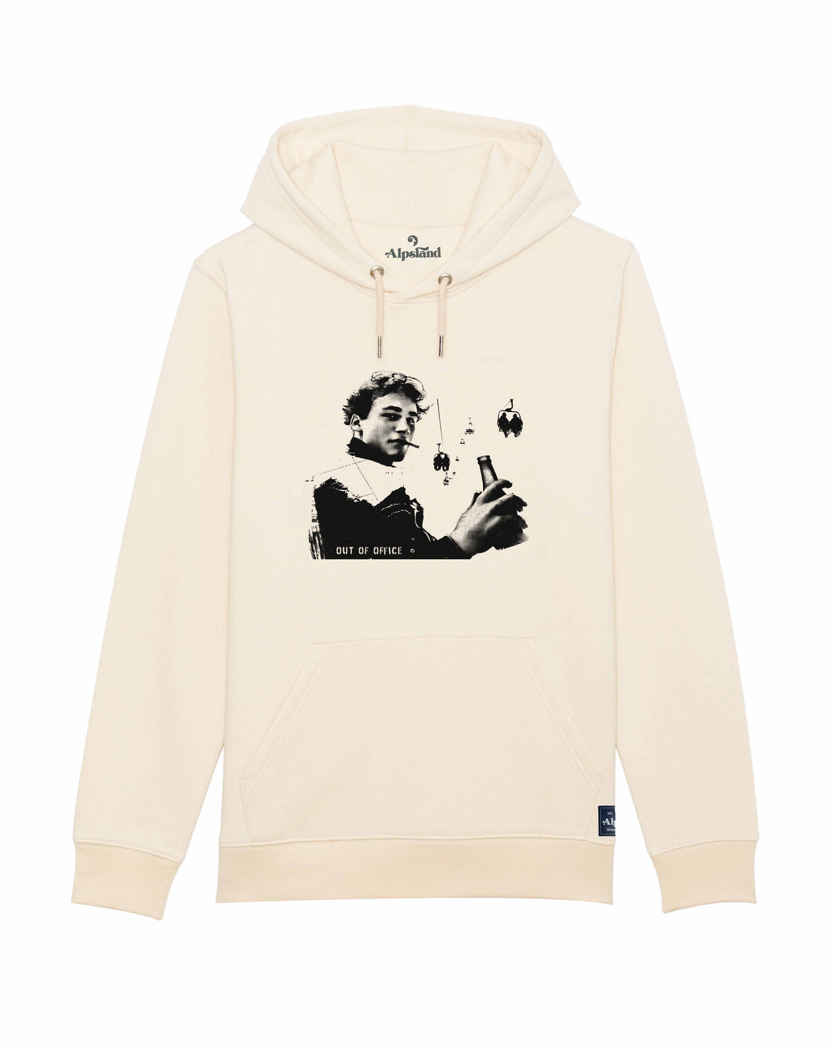 Hüttenzauber Unisex Bio Hoodie – Alpsland – Skifahren, Hütte, Après-Ski, Winter