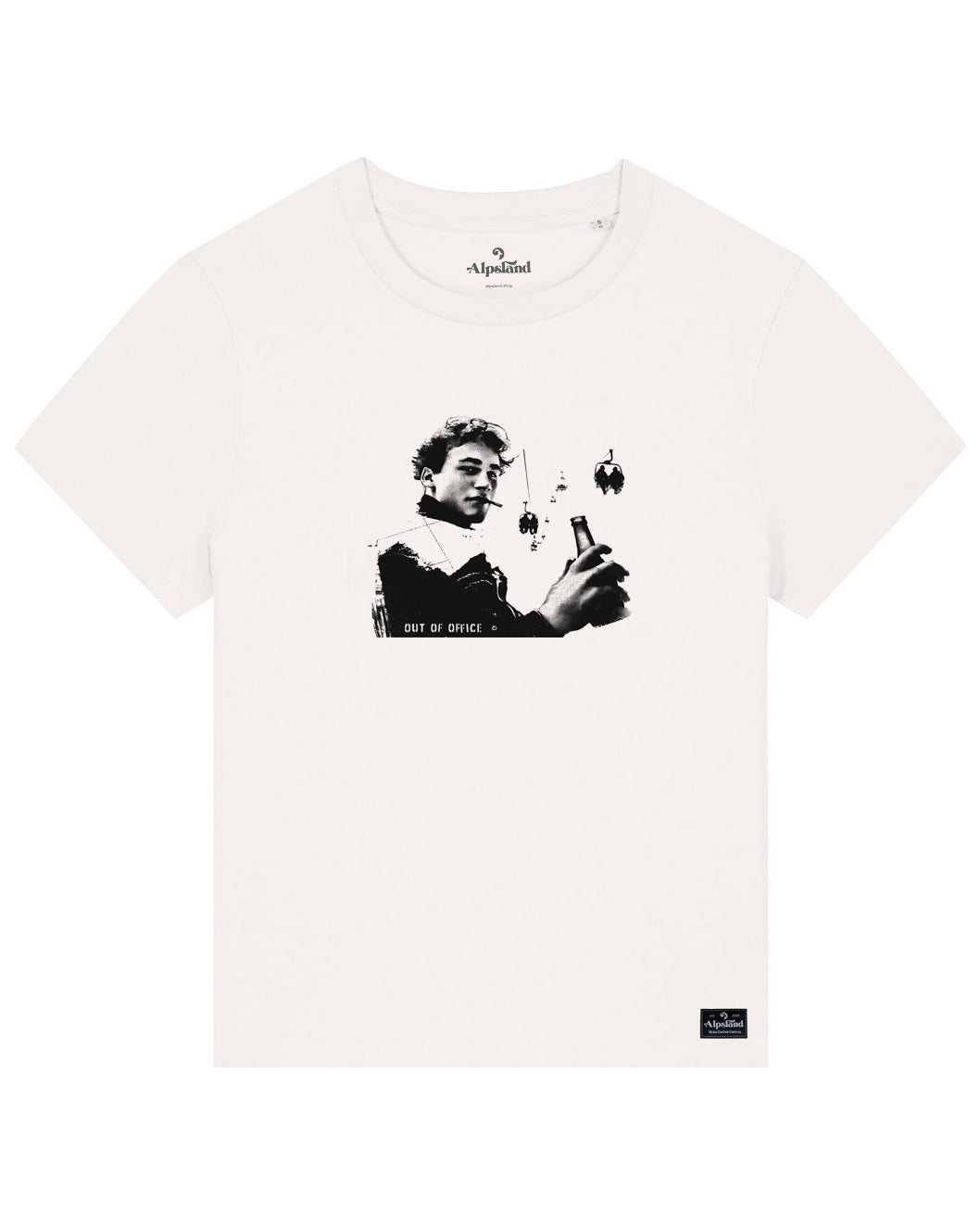 Hüttenzauber Damen Bio T-Shirt – Alpsland – Skifahren, Hütte, Après-Ski, Winter