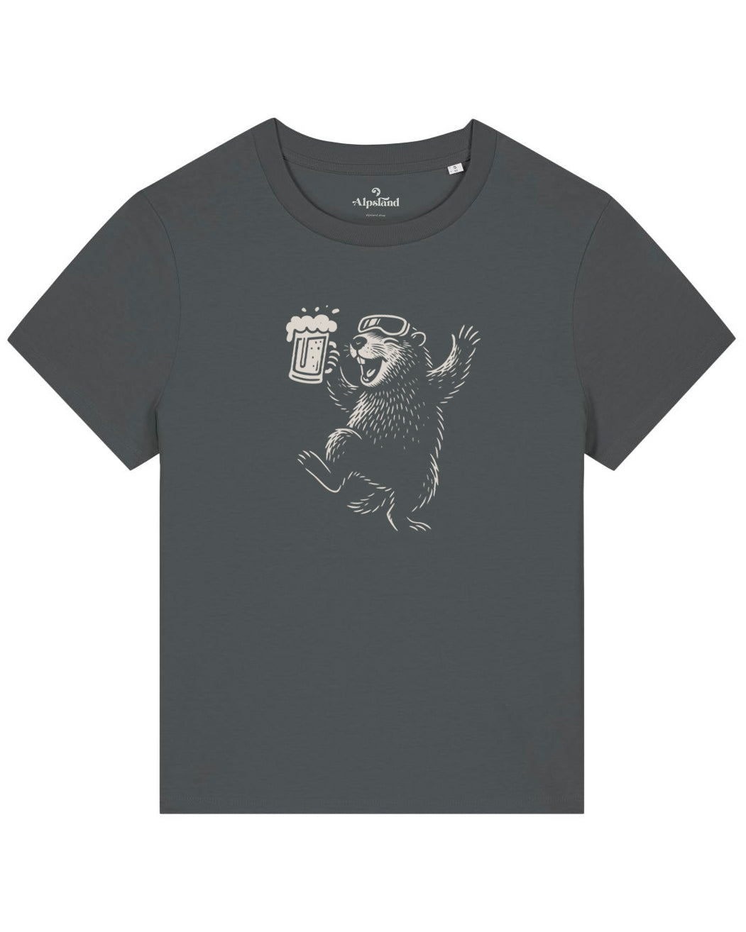 Murmeltier Après-Ski Damen Bio T-Shirt – Alpsland – Skifahren, Murmeltier, Après-Ski