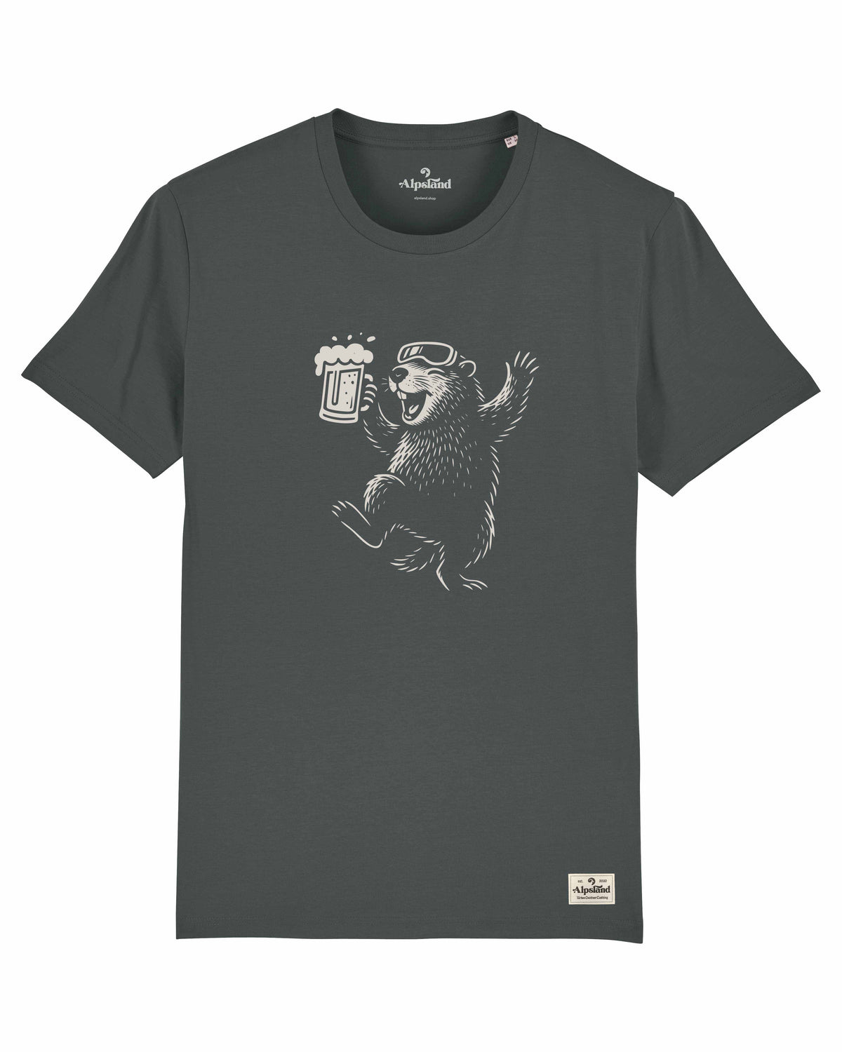 Murmeltier Après-Ski Herren Bio T-Shirt – Alpsland – Skifahren, Murmeltier, Après-Ski
