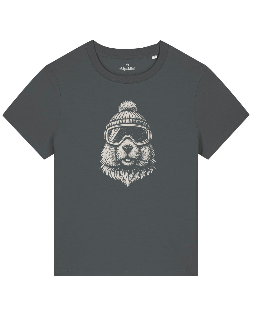 Murmeltier Powder Pro Damen Bio T-Shirt – Alpsland – Skifahren, Murmeltier, Freeride