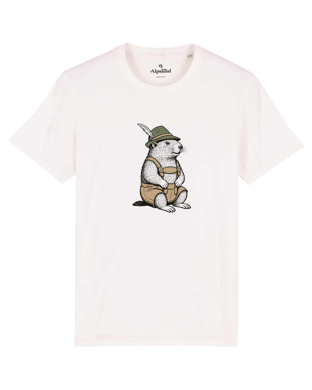 Murmeltier in Lederhosen Herren Bio T-Shirt – Alpsland – Murmeltier, Bayern, Alpen