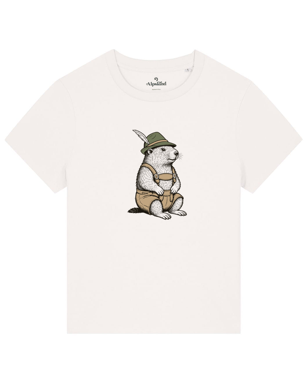Murmeltier in Lederhosen Damen Bio T-Shirt – Alpsland – Murmeltier, Bayern, Alpen