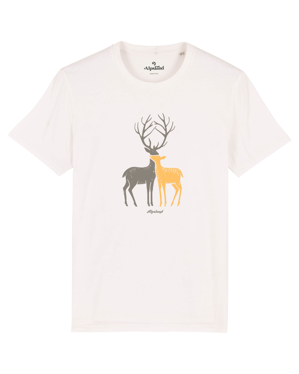Rehe Herren Bio T-Shirt – Alpsland – Wandern, Rehe, Natur, Alpen