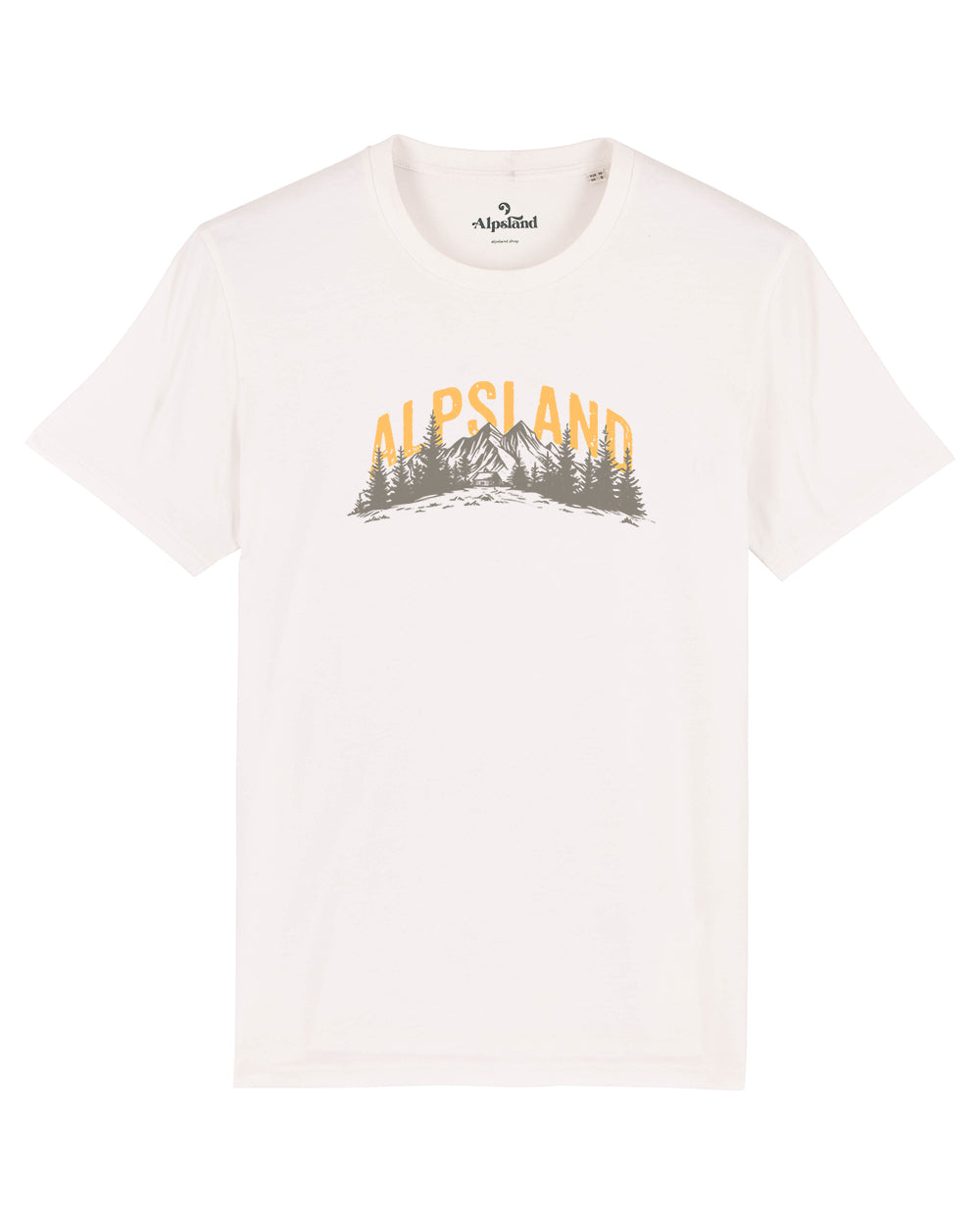 Alpsland Hütte Herren Bio T-Shirt – Alpsland – Wandern, Hütte, Berge, Alpen