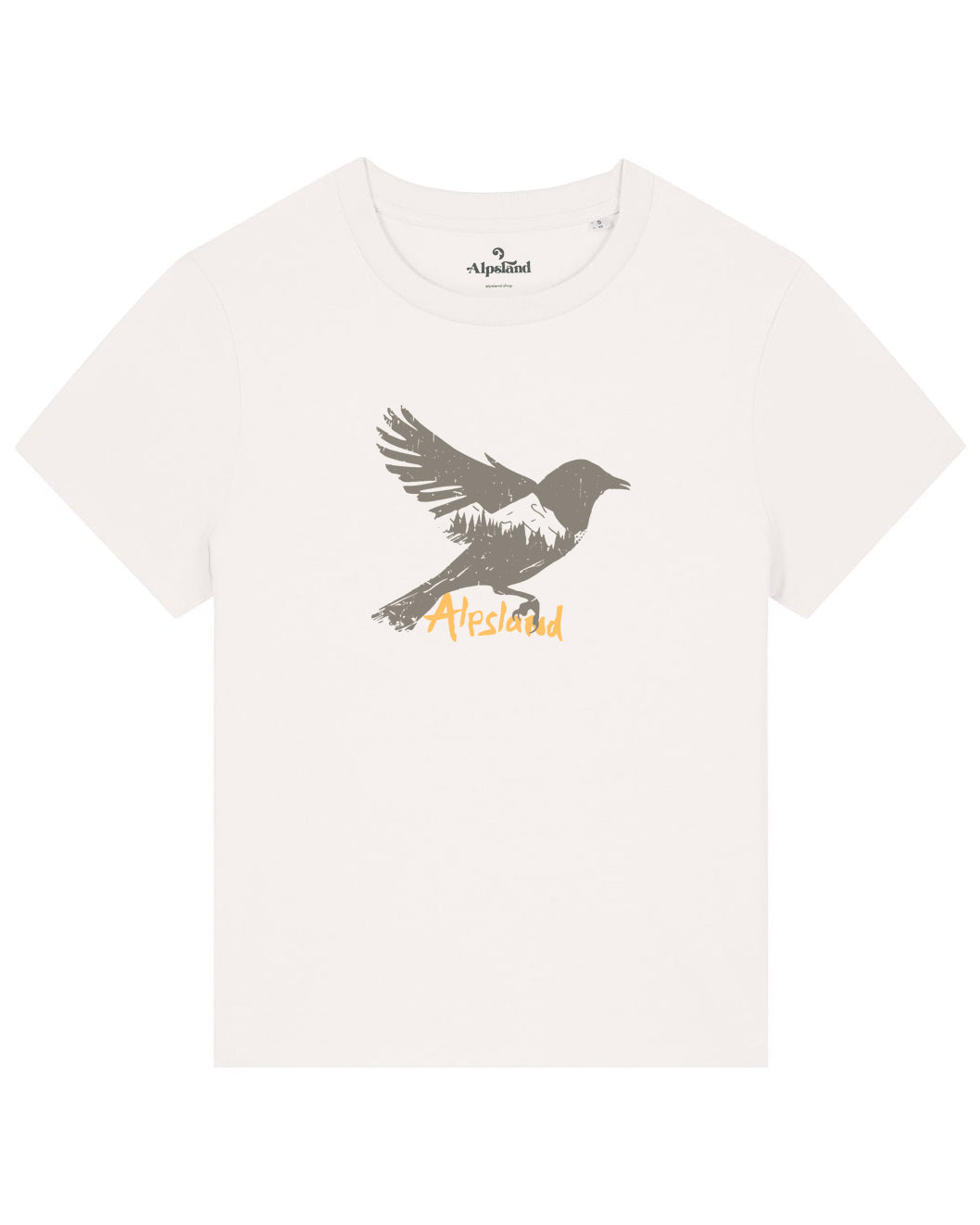 Vogel Damen Bio T-Shirt – Alpsland – Wandern, Vogel, Natur, Alpen