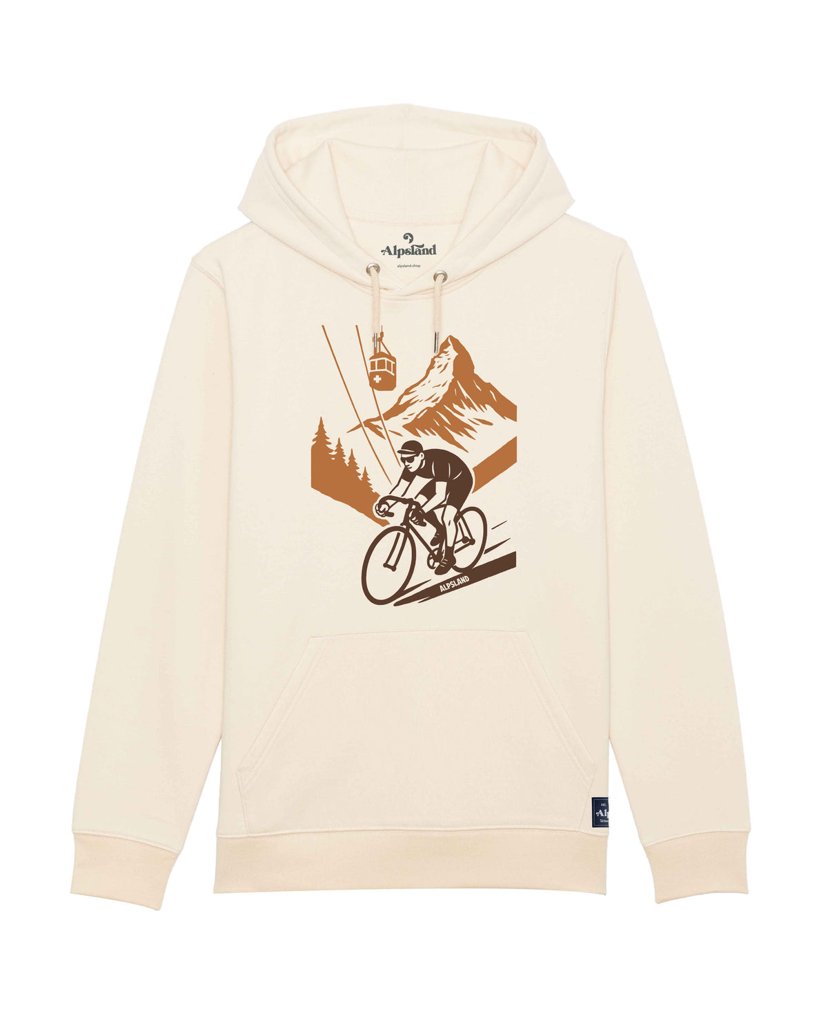 Alpenradler Unisex Hoodie – Alpsland – Radfahren, Berge, Alpen, MTB, Outdoor