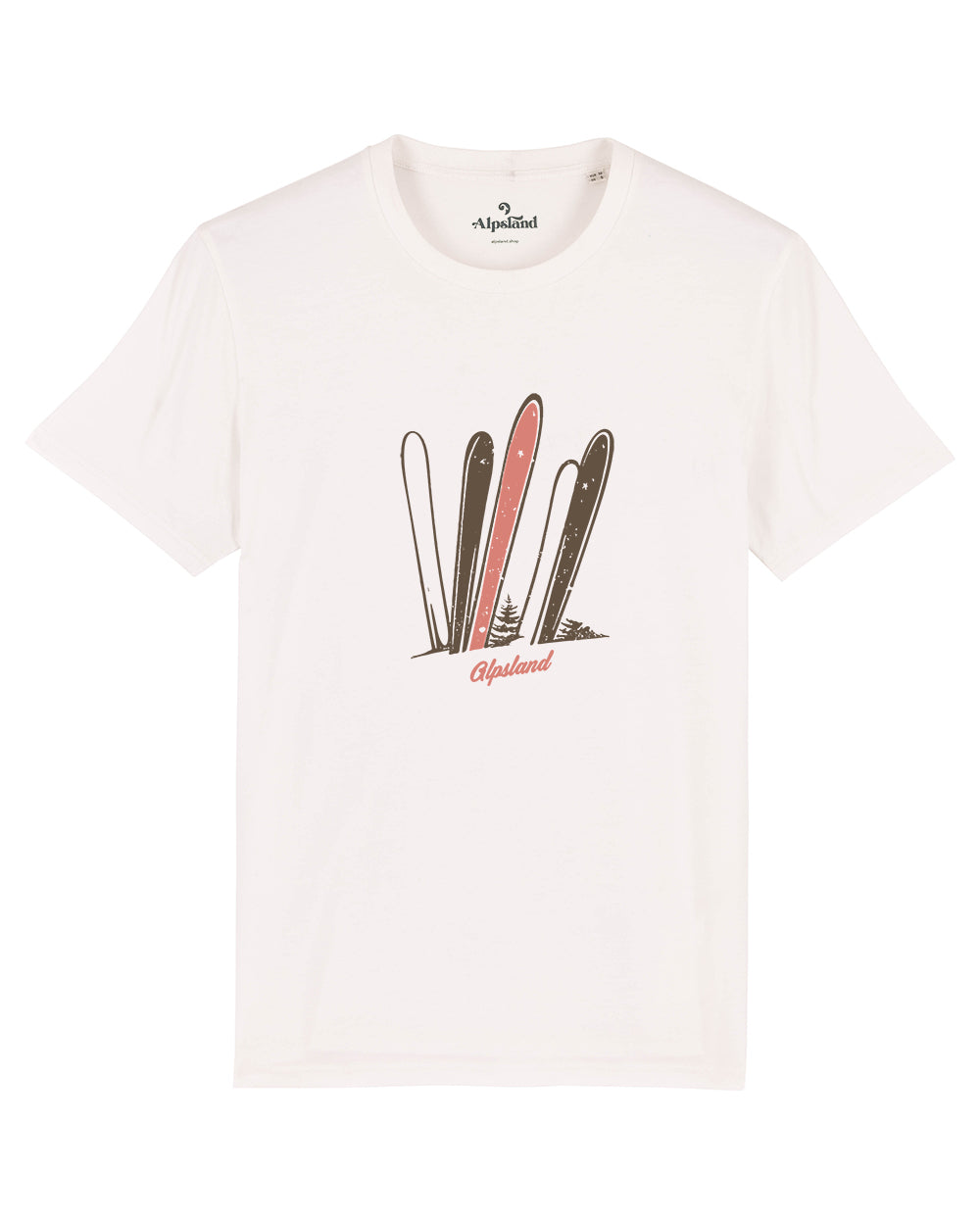 Skier Herren Bio T-Shirt – Alpsland – Skifahren, Winter, Alpen, Ski