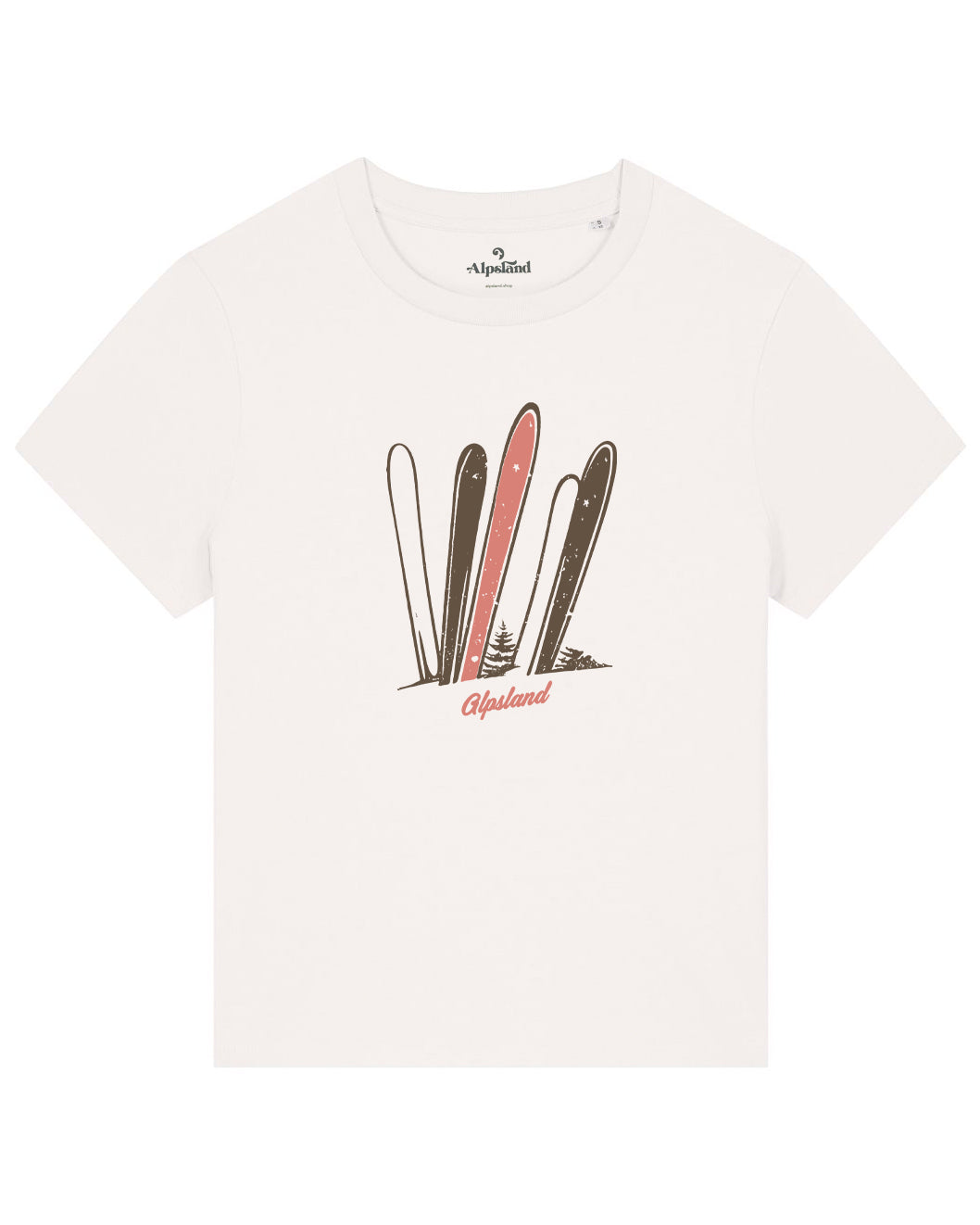 Skier Damen Bio T-Shirt – Alpsland – Skifahren, Winter, Alpen, Ski