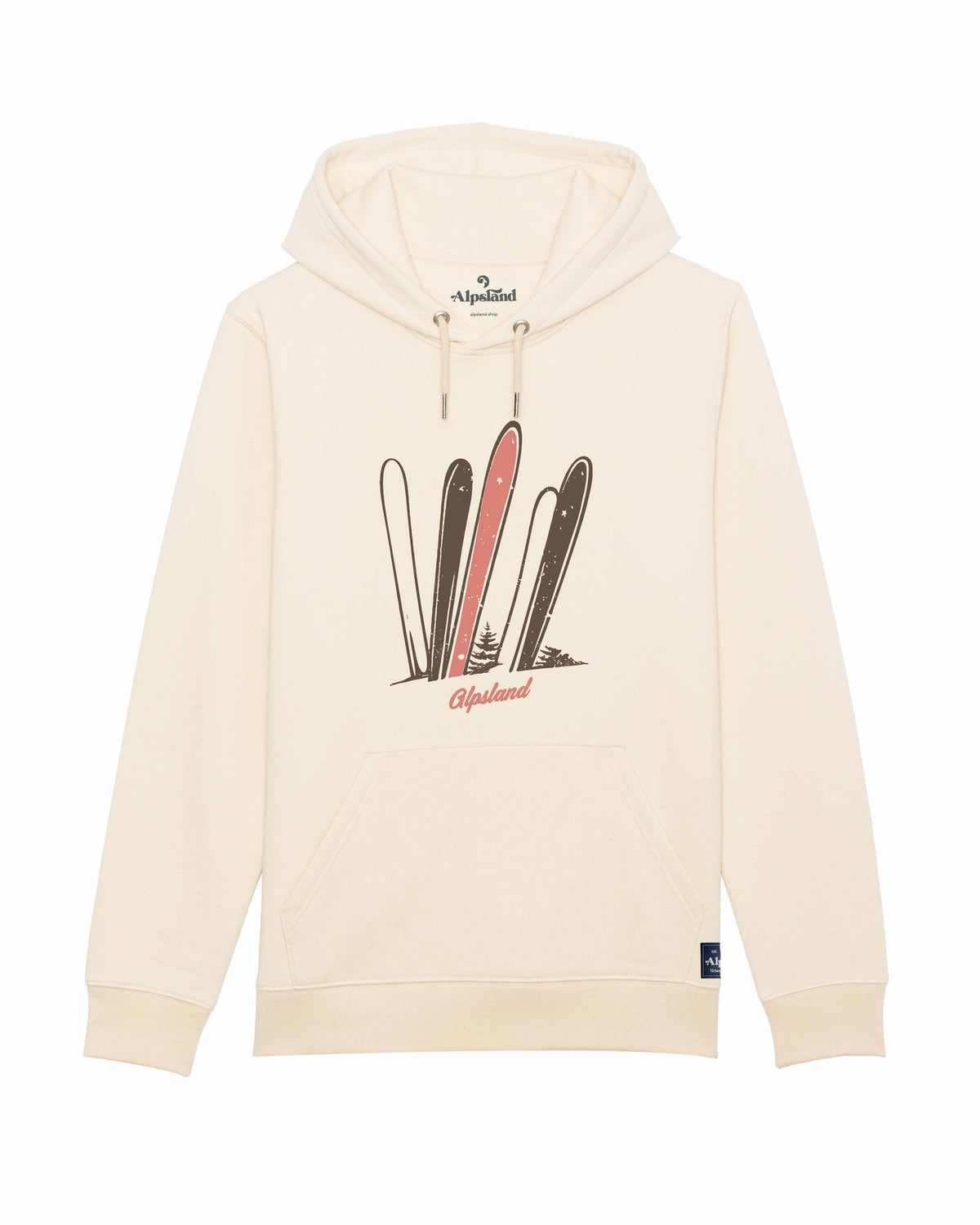 Skier Unisex Bio Hoodie – Alpsland – Skifahren, Winter, Alpen, Ski