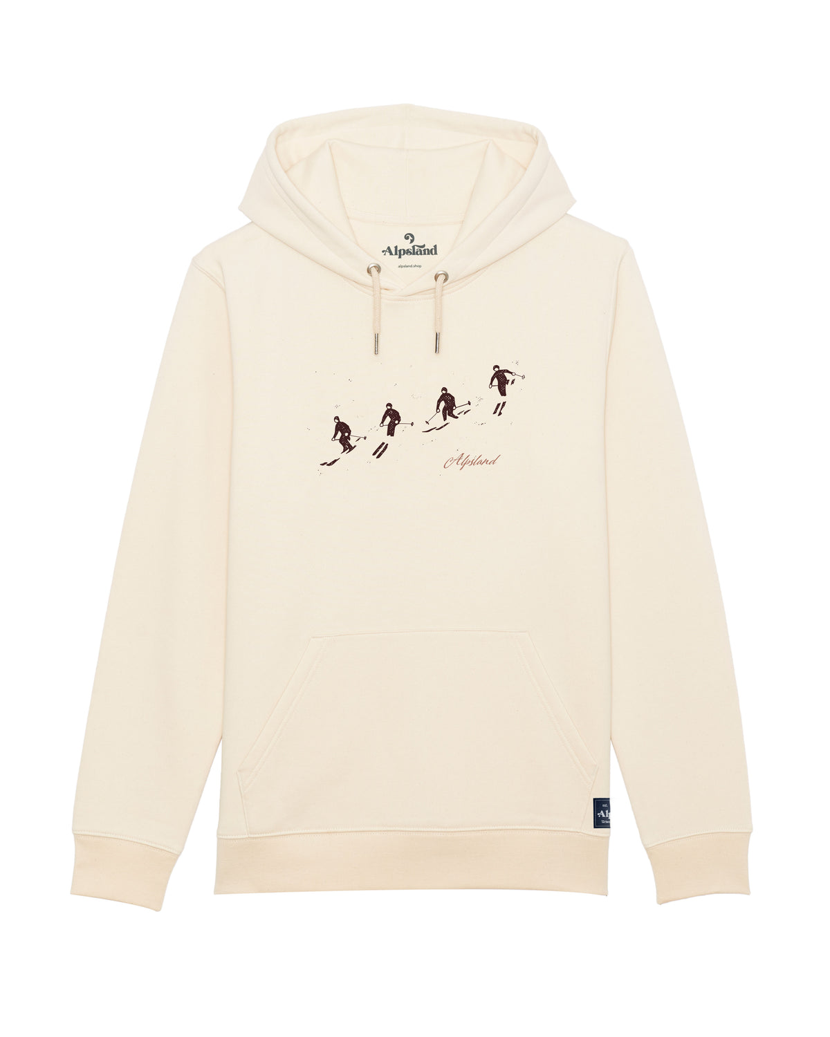 Skifahrer Let's go skiing Unisex Bio Hoodie – Alpsland – Skifahren, Winter, Alpen