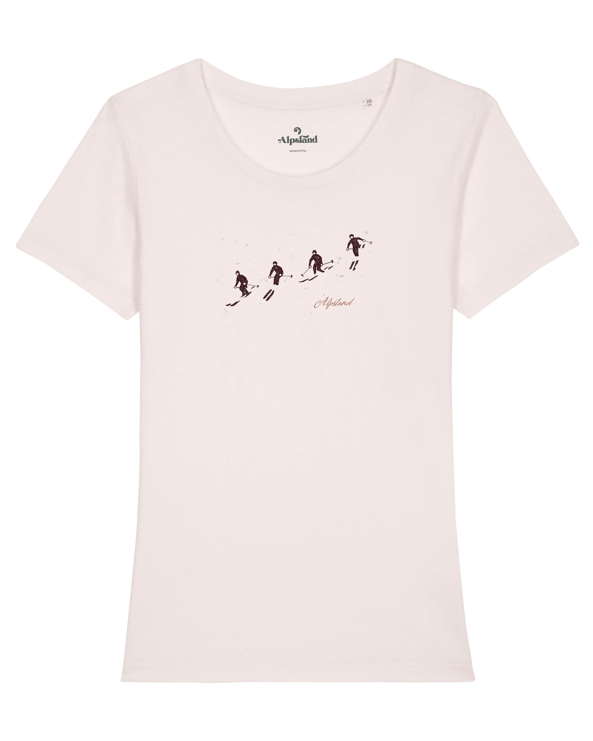 Skifahrer Let's go skiing Damen Bio T-Shirt – Alpsland – Skifahren, Winter, Alpen