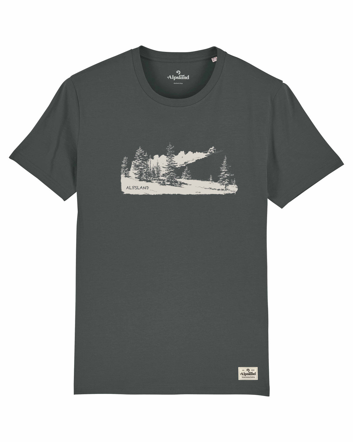 Skisprung Alpsland Herren Bio T-Shirt – Alpsland – Skifahren, Skispringen, Winter, Alpen