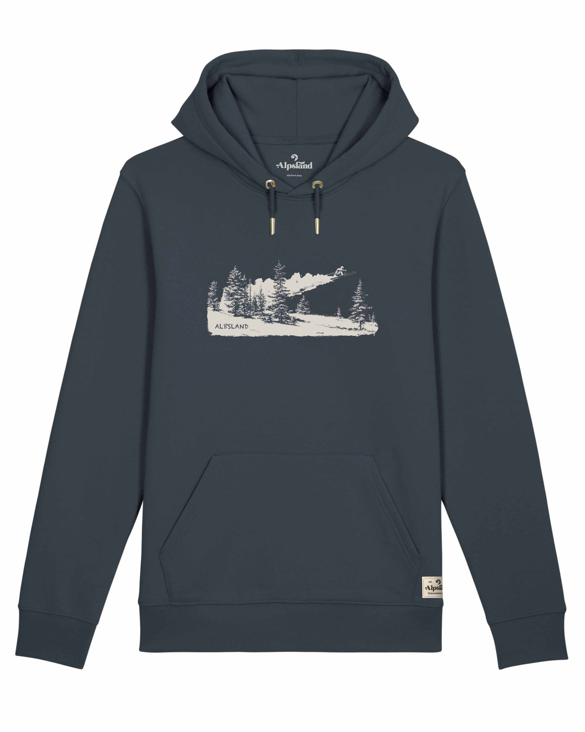 Skisprung Alpsland Unisex Bio Hoodie – Alpsland – Skifahren, Skispringen, Winter, Alpen