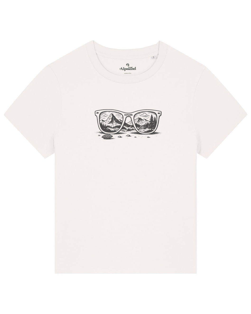 Alpenblick Damen Bio T-Shirt – Alpsland – Wandern, Berge, Alpen, Aussicht, Natur