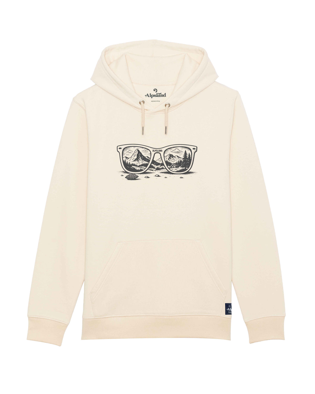 Alpenblick Unisex Hoodie – Alpsland – Wandern, Berge, Alpen, Aussicht, Natur
