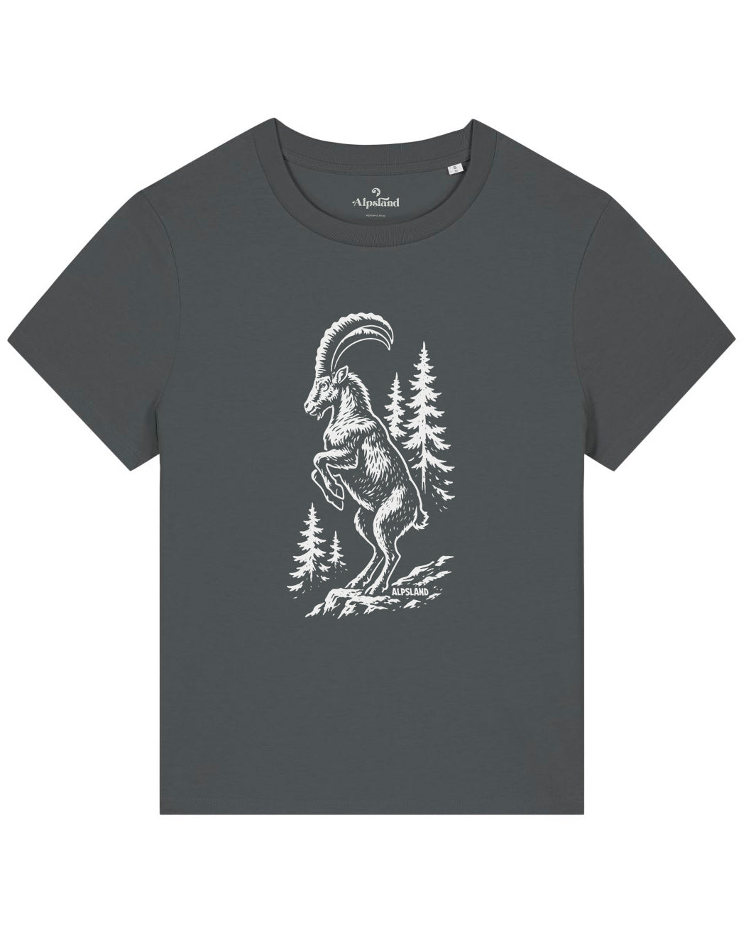 Steinbock 2.0 Damen Bio T-Shirt – Alpsland – Wandern, Steinbock, Berge, Alpen