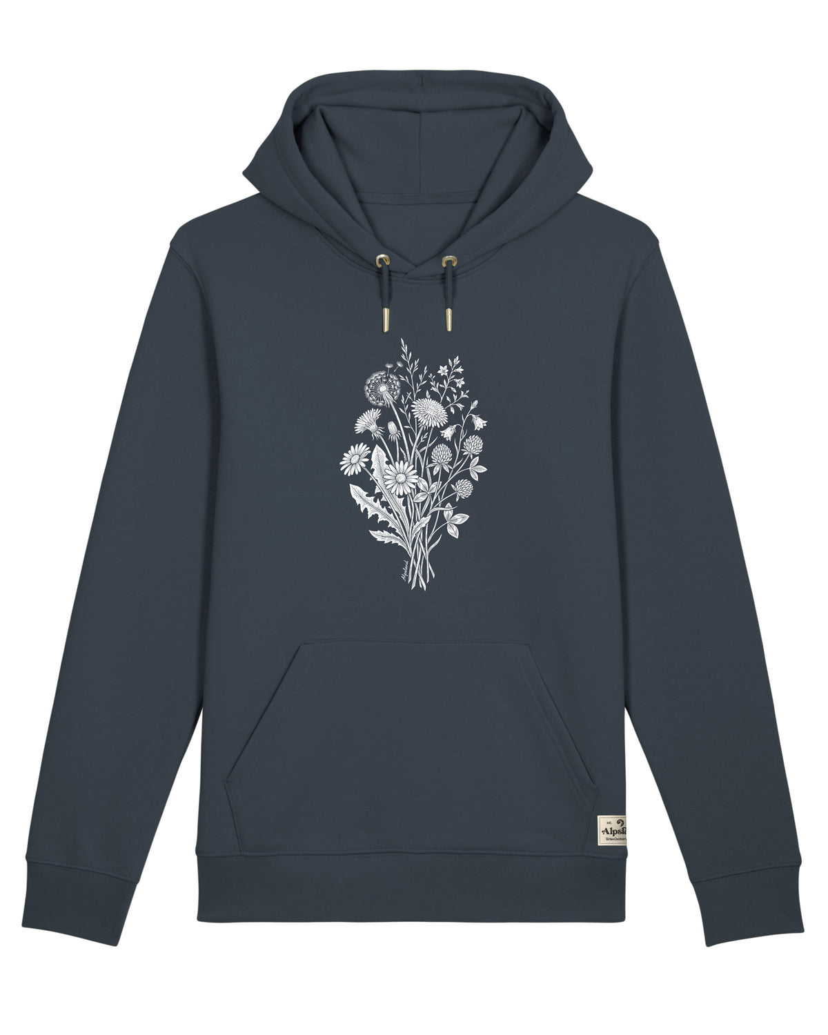 Alpenwiese Unisex Organic Hoodie India Ink