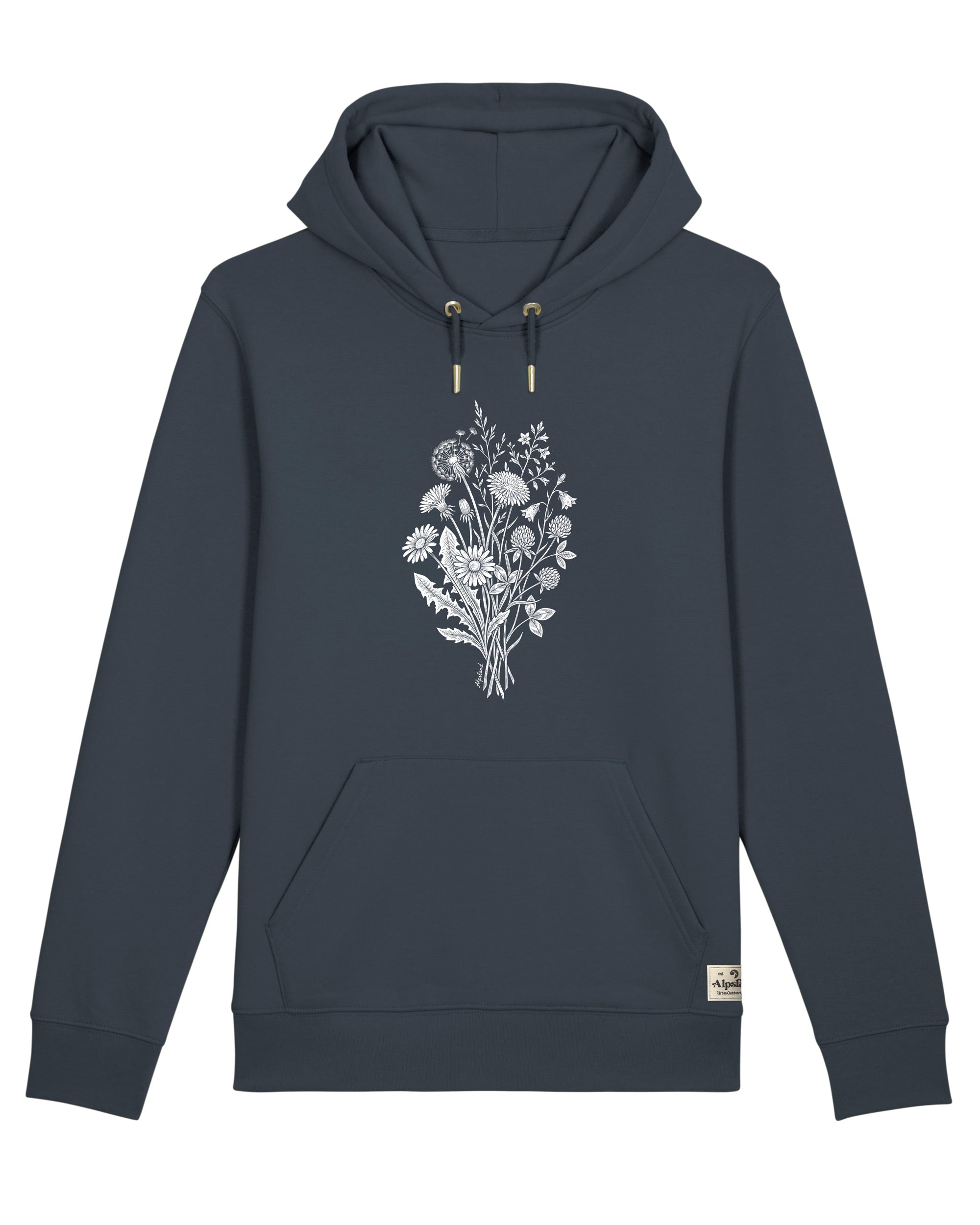 Alpenwiese Unisex Organic Hoodie India Ink