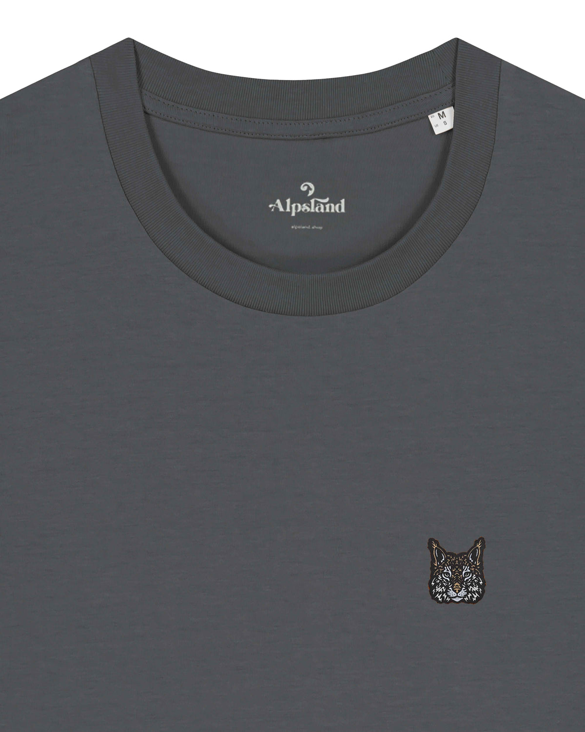 Luchs Badge Herren Bio T-Shirt – Alpsland – Wandern, Luchs, Badge, Natur